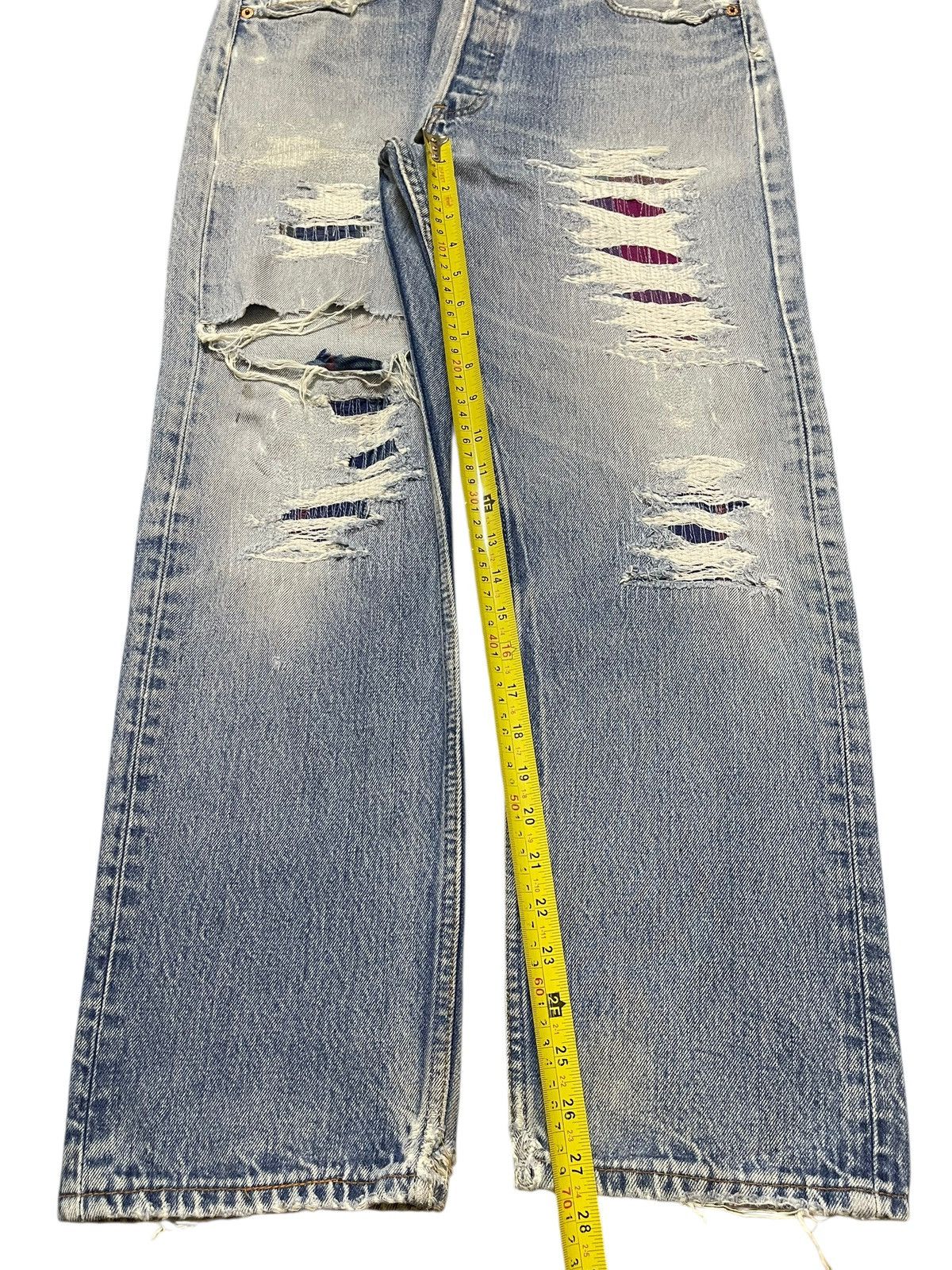 Levi's Vintage 90s Levis 501xx Faded Wash Distressed Style Jeans Size US 31 - 14 Thumbnail