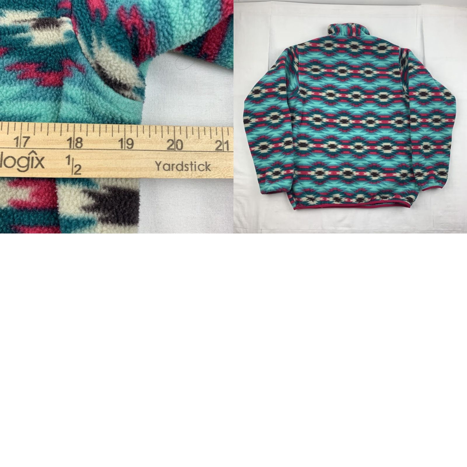 Patagonia Patagonia Synchilla Womens Medium Blue T Snap Fleece Jacket Pullover Geometric Geometric Aztec 90s Southwestern Whimsical? Size M / US 6-8 / IT 42-44 - 8 Thumbnail
