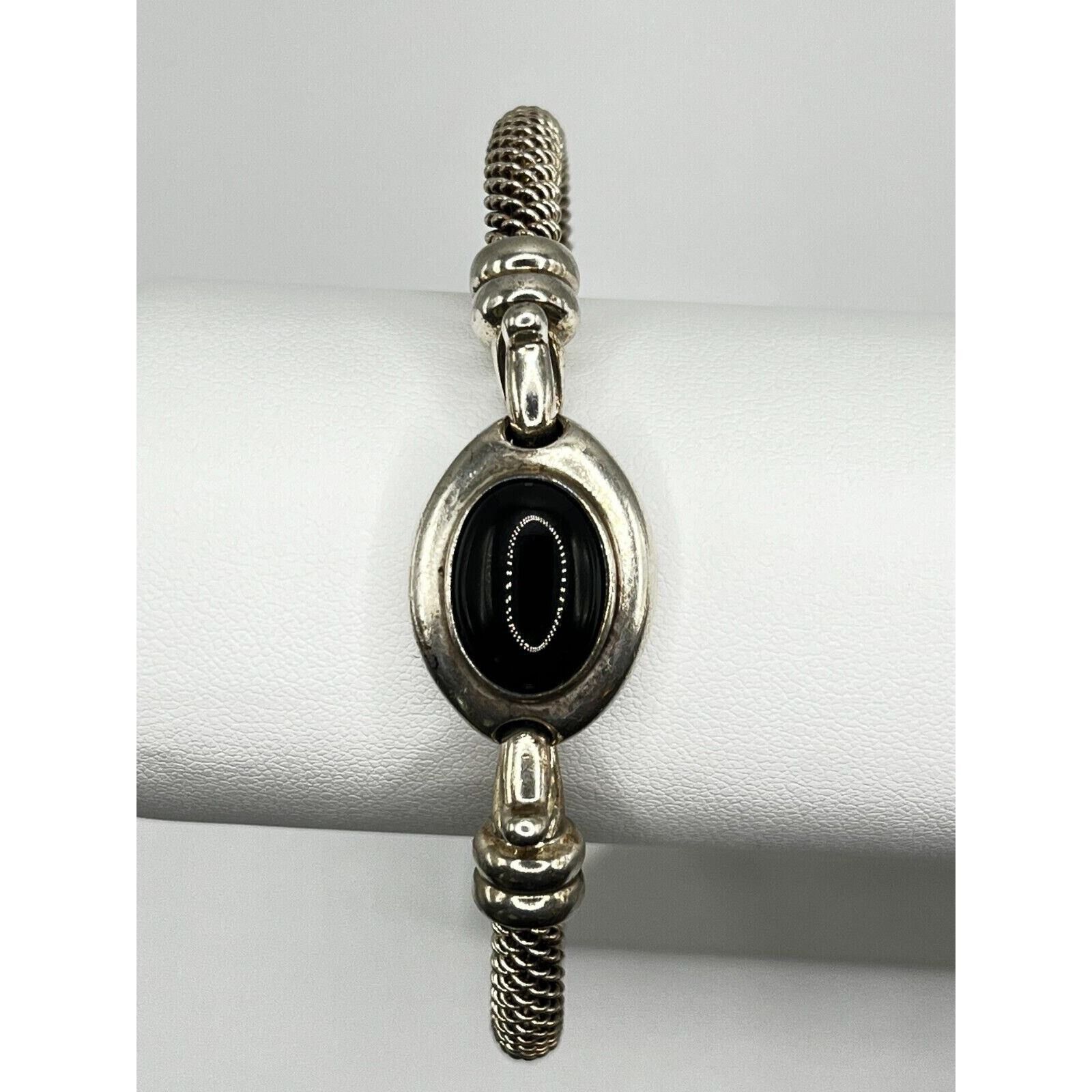 The Unbranded Brand Vintage Joseph Esposito ESPO Onyx Bangle Bracelet 7" Size ONE SIZE - 4 Thumbnail