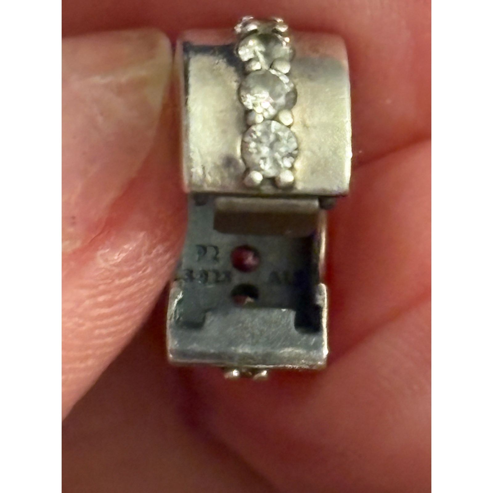 pandora Pandora ALE S925 Sterling Silver Clear CZ Clip Charm Size ONE SIZE - 6 Thumbnail