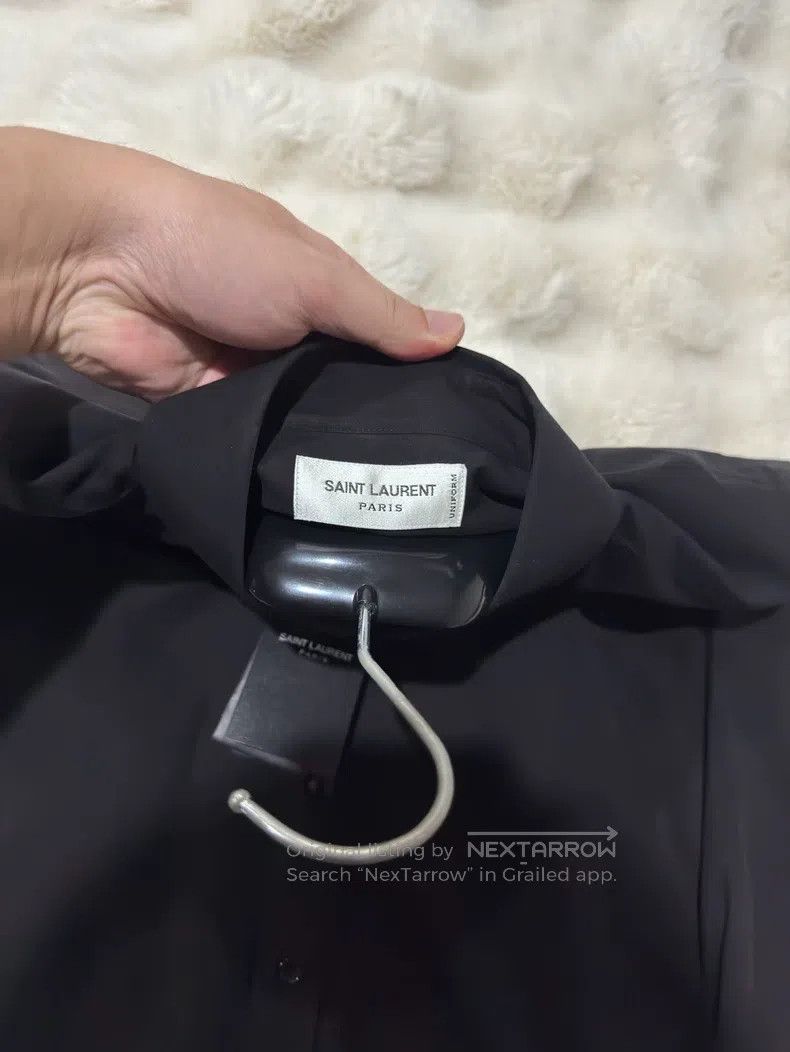 Saint Laurent Paris Saint Laurent Paris Solid Black Shirt Size XS / US 0-2 / IT 36-38 - 2 Thumbnail