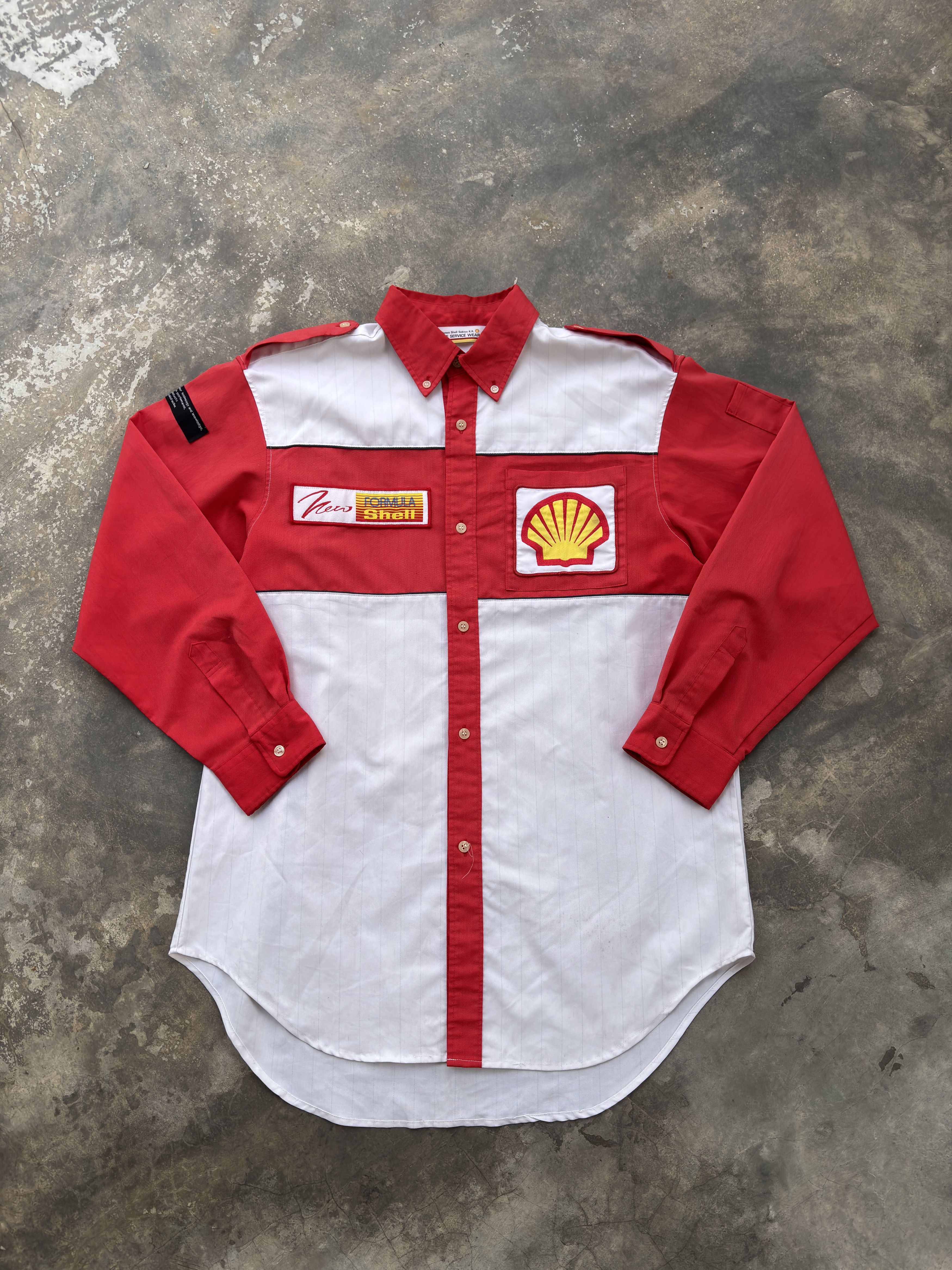 Formula 1 Formula Shell Station Rare Vintage Button Up Workshirt Size US L / EU 52-54 / 3 - 2 Thumbnail