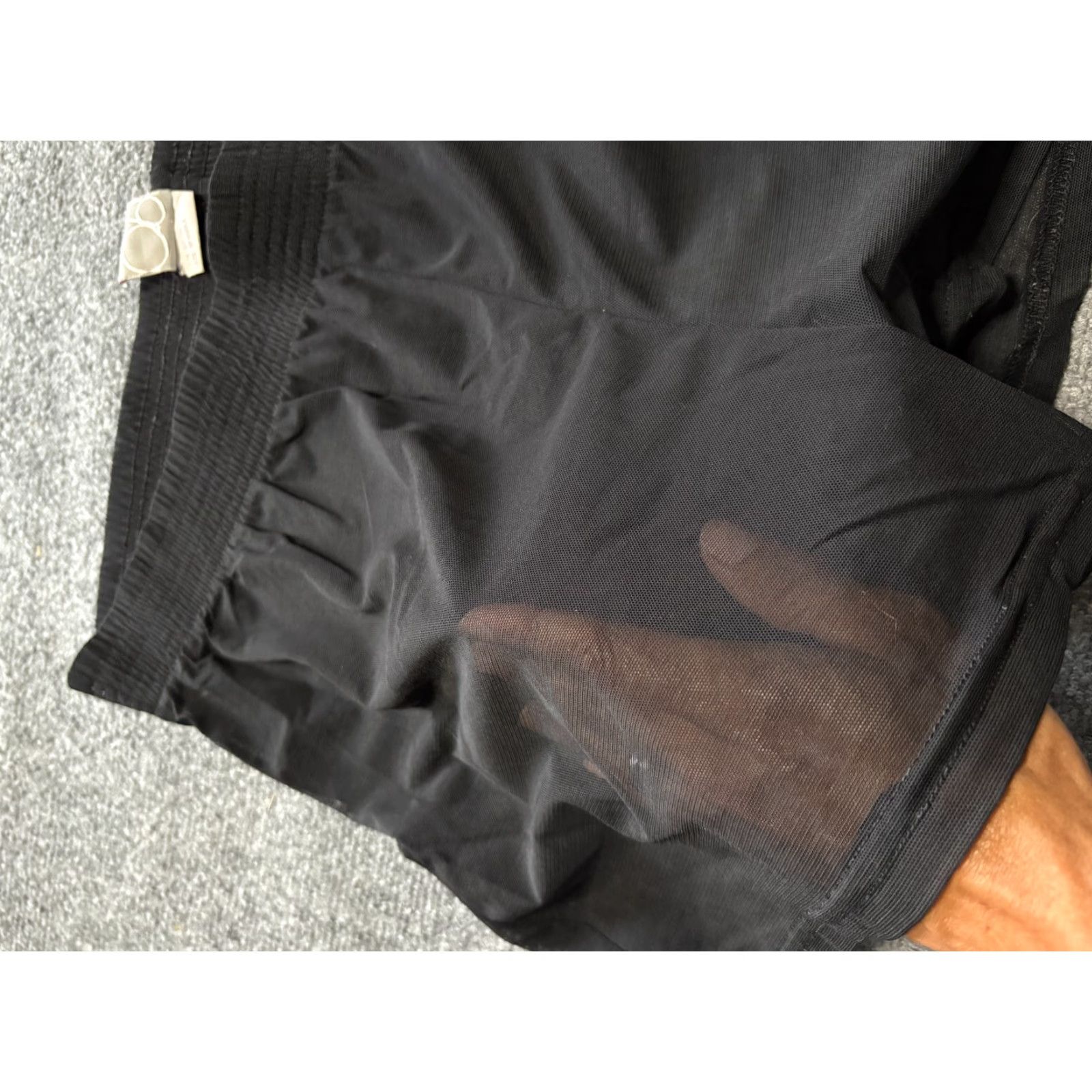 Vintage VINTAGE Op Beach Shorts Womens Black Sheer Bathing Suit Cover Up 35" Beach, Running & Jogging, Track & Field 80s 90s Womens Size 35" - 2 Thumbnail