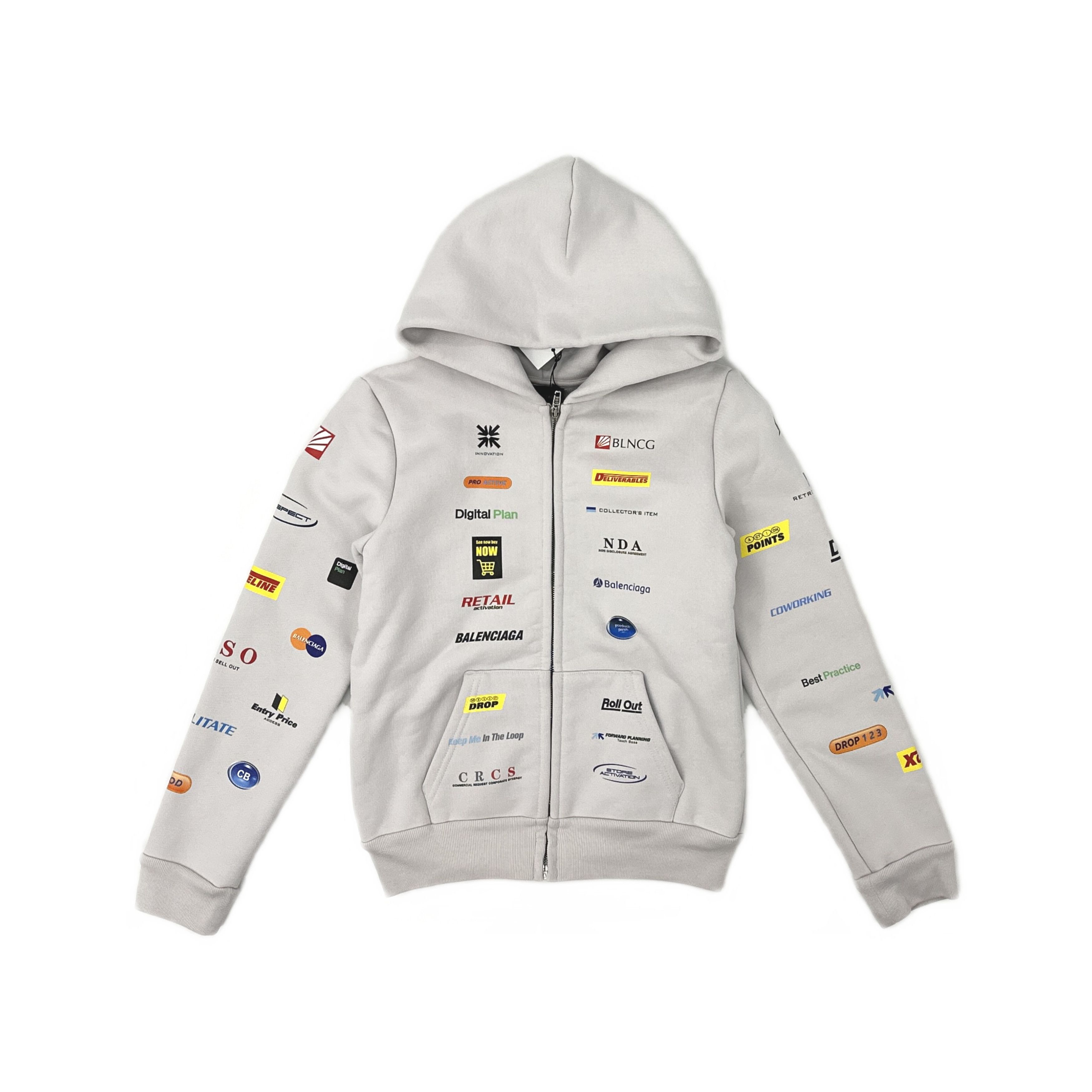 Balenciaga Balenciaga All-Over Logo Hoodie Size S Size US S / EU 44-46 / 1 - 1 Thumbnail