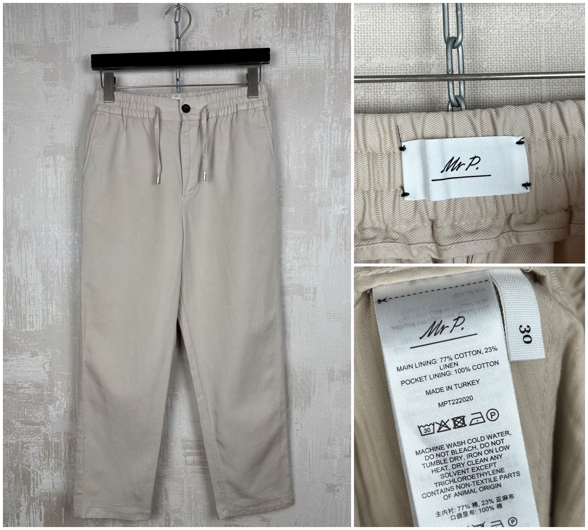 Mr P. Mr. Porter Chino Pants Cotton / Linen Size 30 Size US 30 / EU 46 - 1 Thumbnail