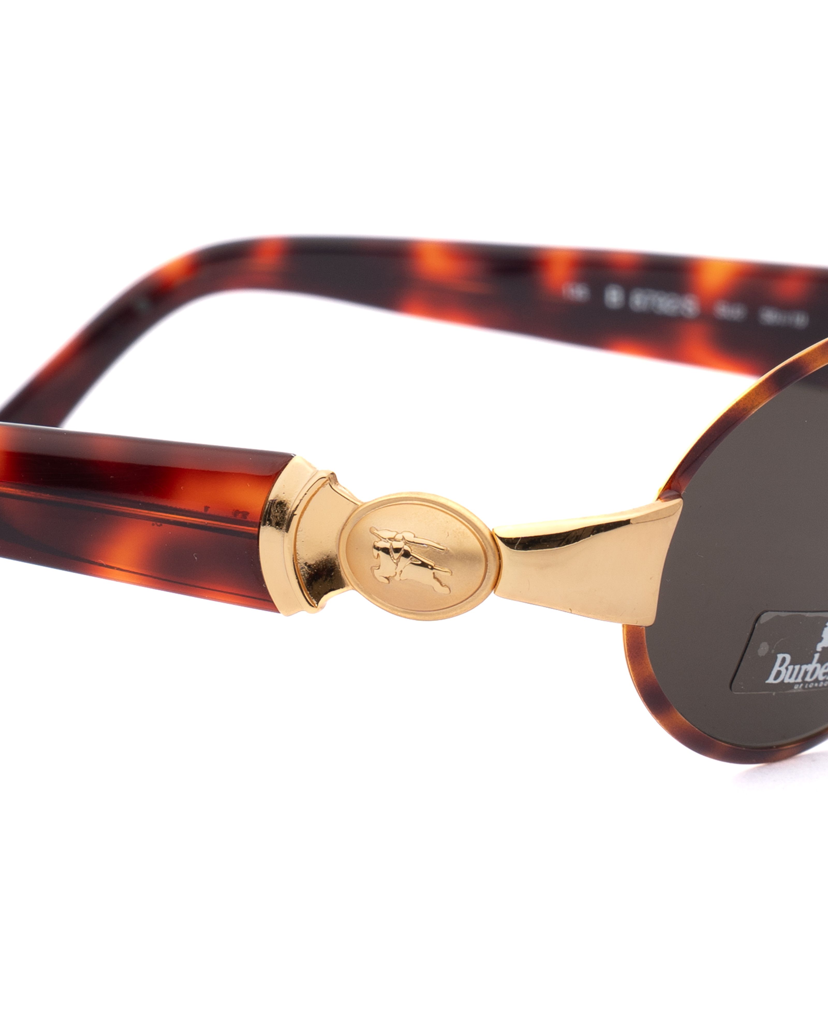 Burberry Burberry '90s Gold Havana Brown Oval Sunglasses Size ONE SIZE - 1 Thumbnail