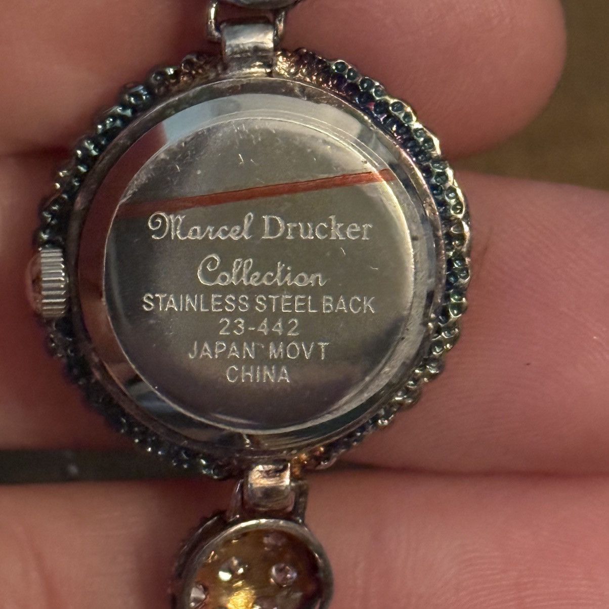 Other Vintage Marcel Drucker SS black agate and crystals watch Size ONE SIZE - 3 Thumbnail