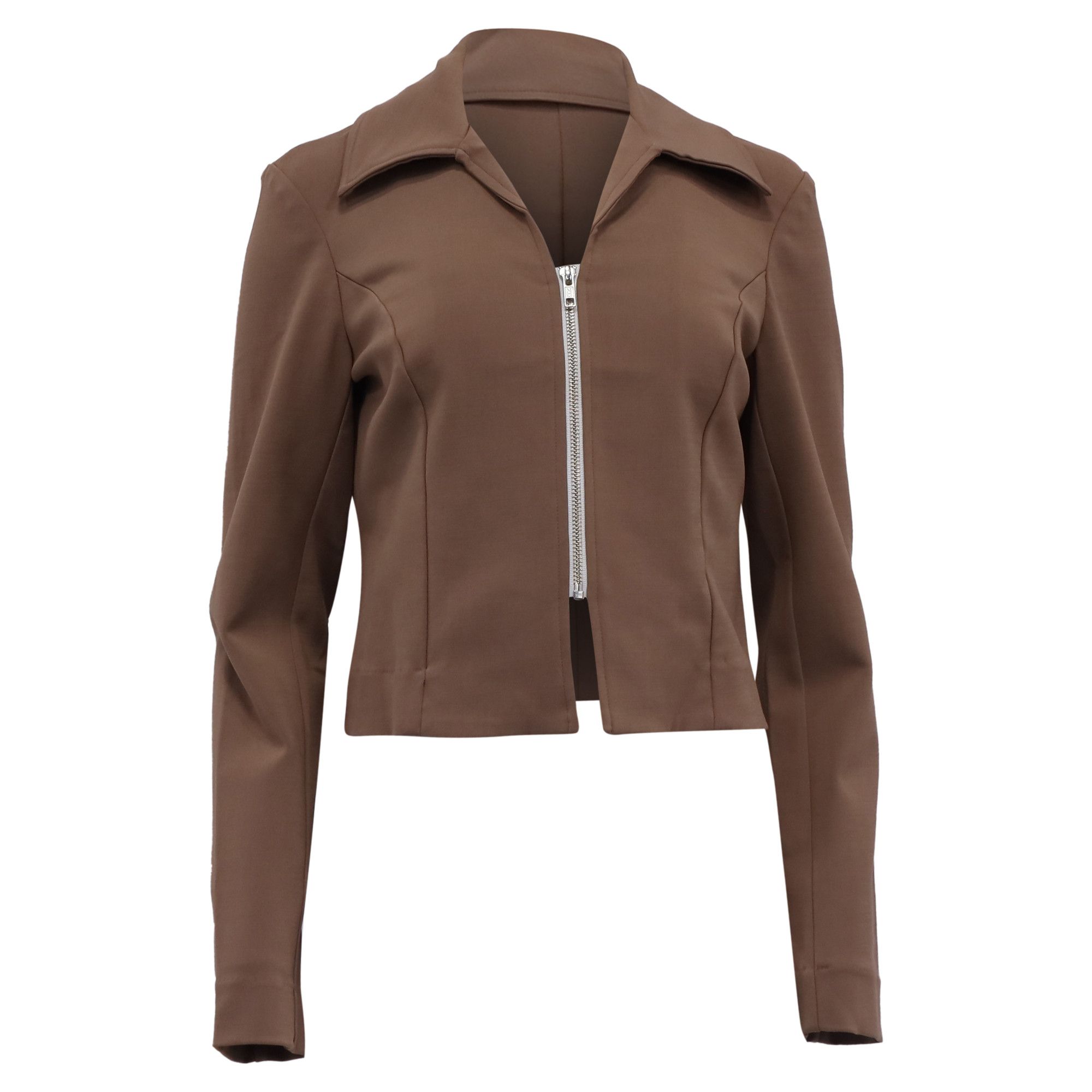 Reformation Reformation Sammi Knit Jacket in Brown Micromodal Size XS / US 0-2 / IT 36-38 - 1 Thumbnail