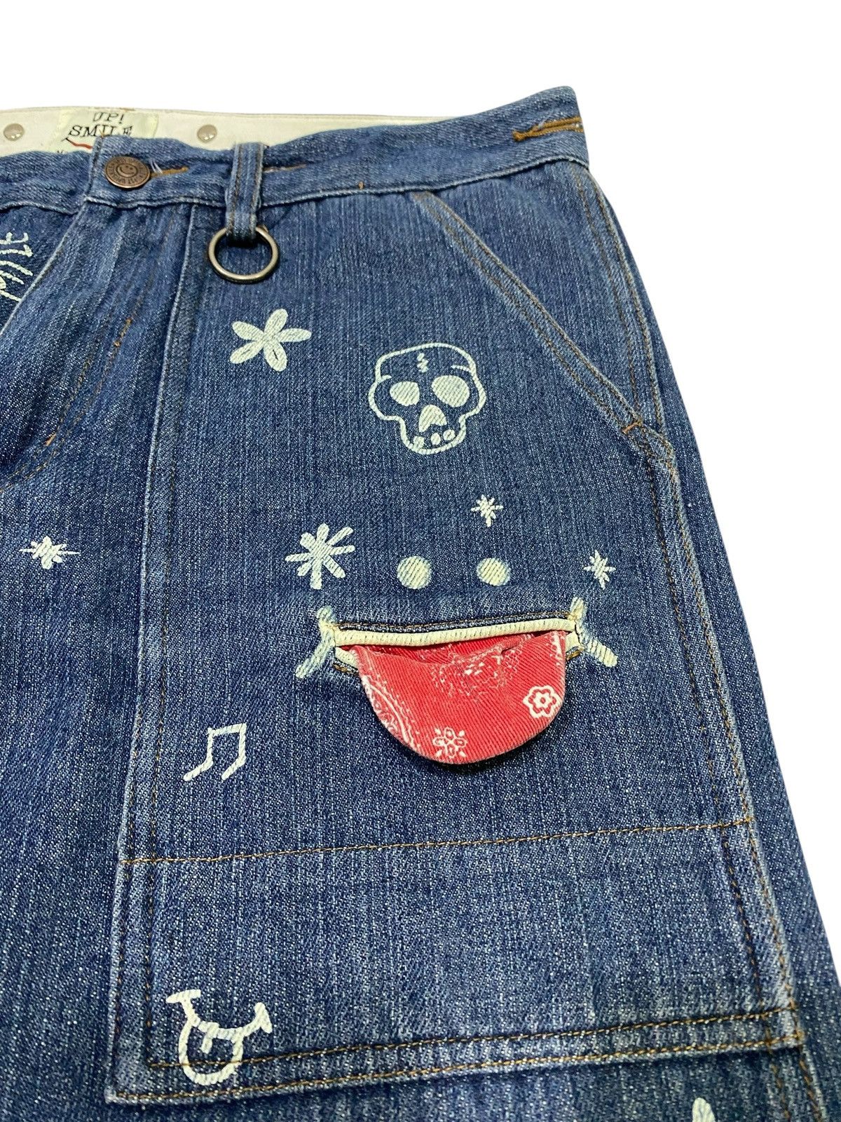 Japanese Brand Japanese Brand X Up Smile painted jeans Size US 34 / EU 50 - 5 Thumbnail