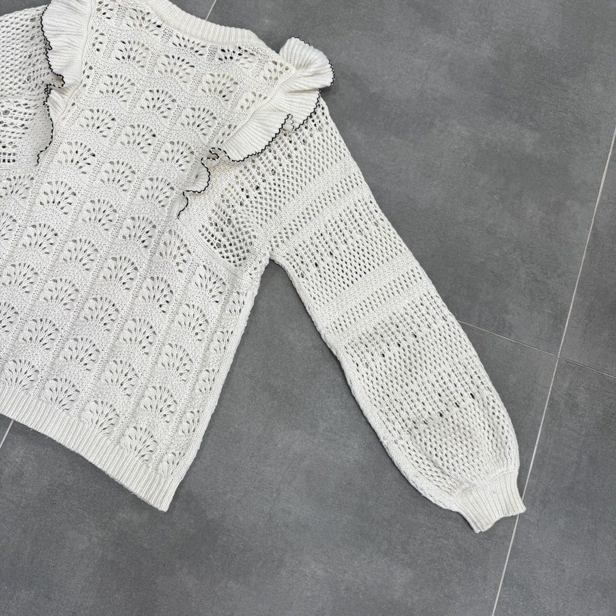 Sezane La Maille Sezane Paris Women Wool Knitted Jumper Sweater Size S / US 4 / IT 40 - 13 Thumbnail