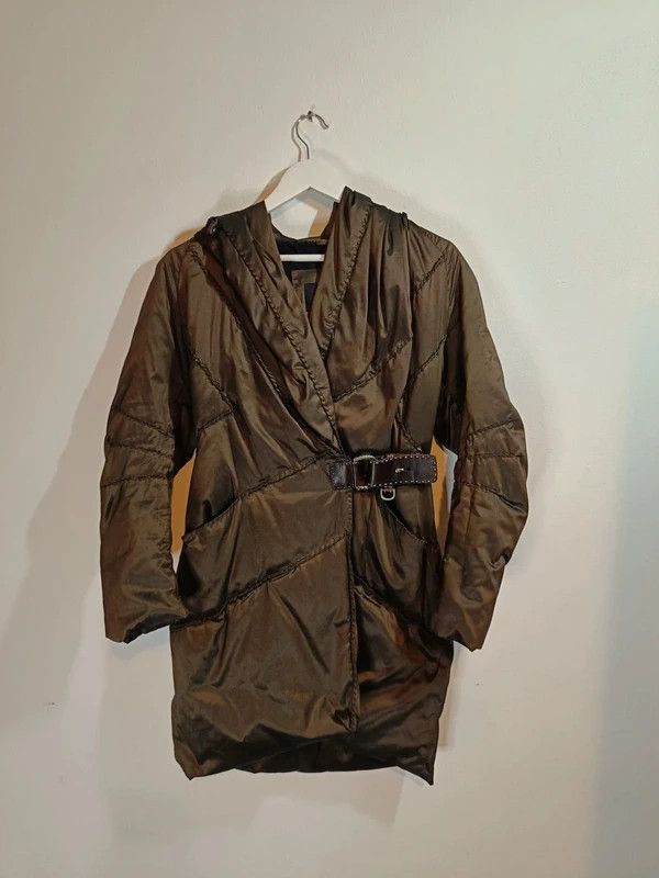 Ermanno Scervino ERMANNO SCERVINO BROWN LEATHER AND REAL FUR FOX/GOAT JACKET Size US L / EU 52-54 / 3 - 2 Thumbnail