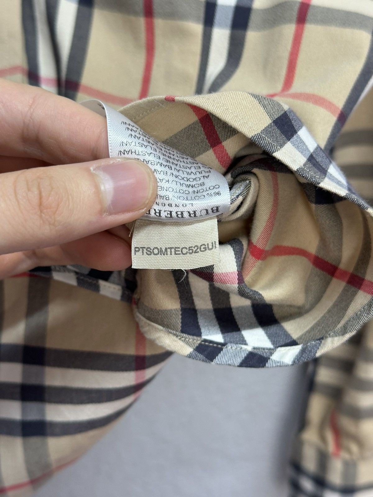 Burberry × Vintage Vintage Burberry Nova Check Button Up Shirt Beige Size M / US 6-8 / IT 42-44 - 8 Thumbnail