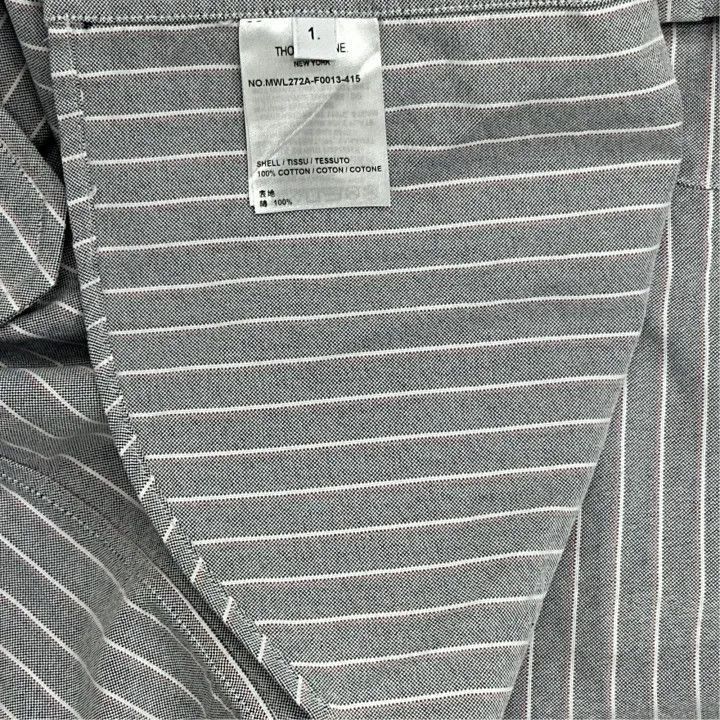 Thom Browne Thom Browne Gray Striped Long Sleeve Shirt -2507 Size US S / EU 44-46 / 1 - 3 Thumbnail