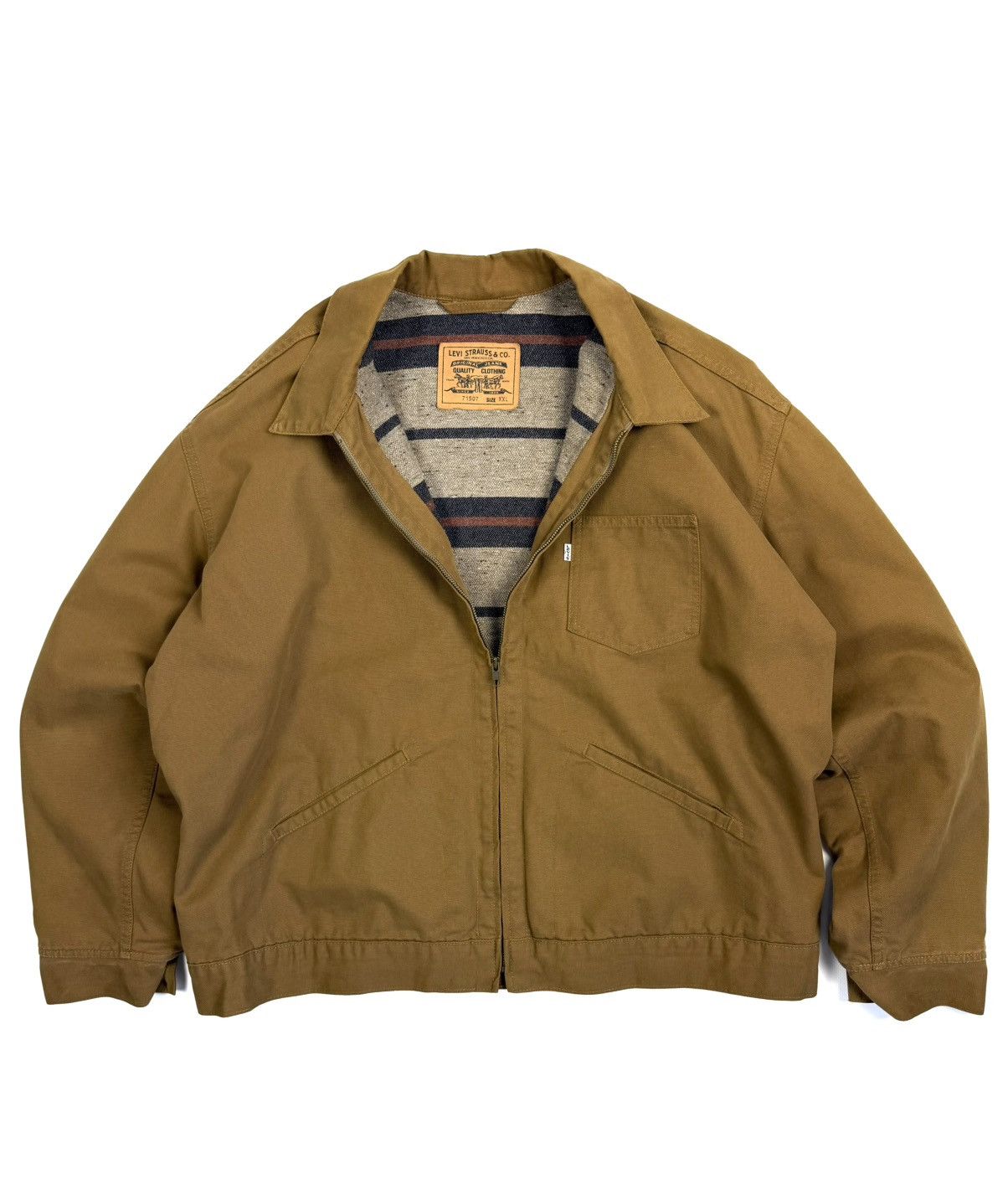 Levi's Vintage Clothing Vintage 90s Levi's Mustard Blanket Workwear Jacket Italy XXl Size US XXL / EU 58 / 5 - 1 Thumbnail