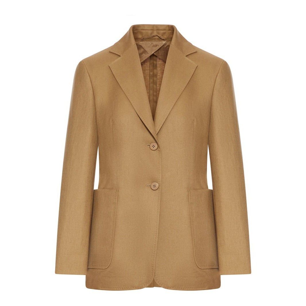 Max Mara MAX MARA Volonta Single Breasted Sand Linen Blazer Jacket Ne Size M / US 6-8 / IT 42-44 - 1 Thumbnail