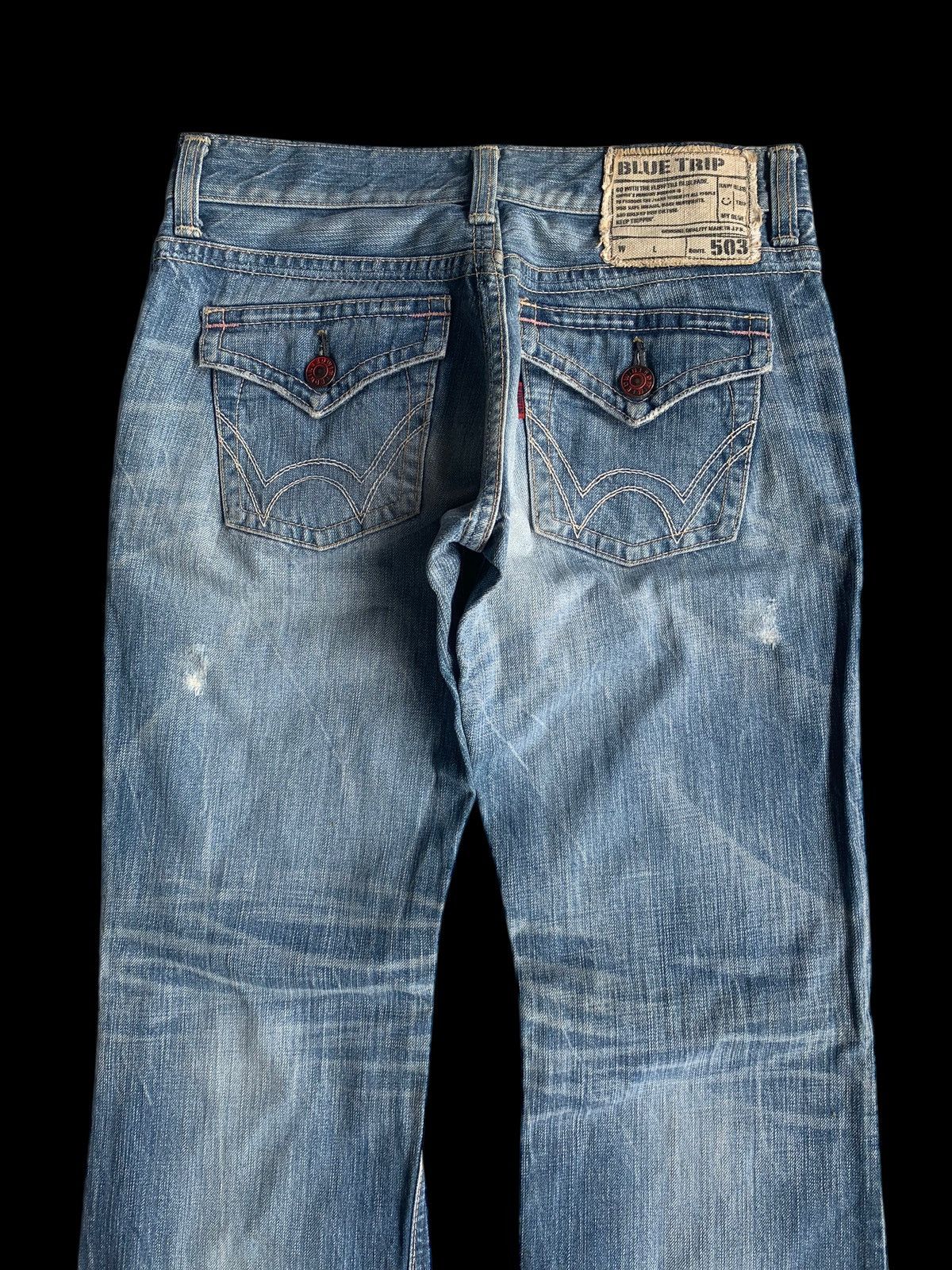 Edwin × If Six Was Nine × Kapital FLARE EDWIN 503 FADED PUNK STYLE DISTRESSED DENIM☠️🎌 Size US 30 / EU 46 - 6 Thumbnail