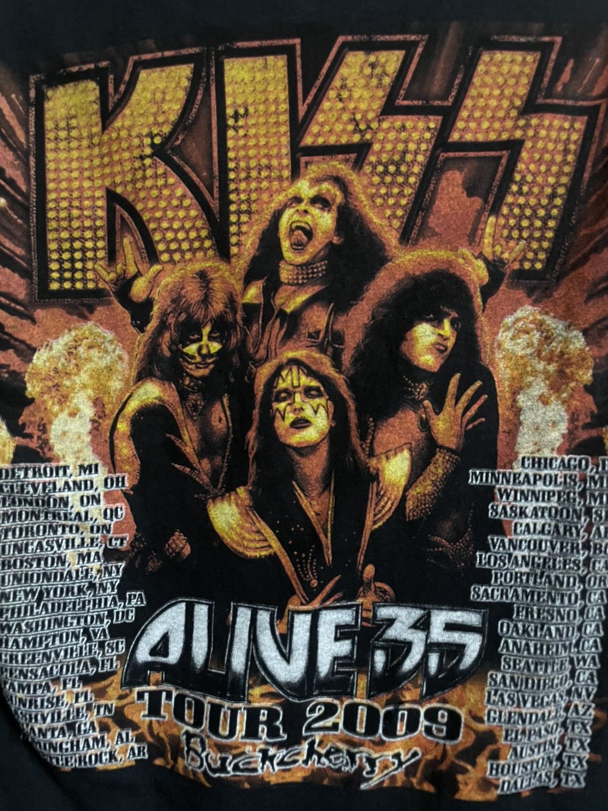 Band Tees × Vintage Kiss 2009 Tour Tee Size US S / EU 44-46 / 1 - 4 Thumbnail