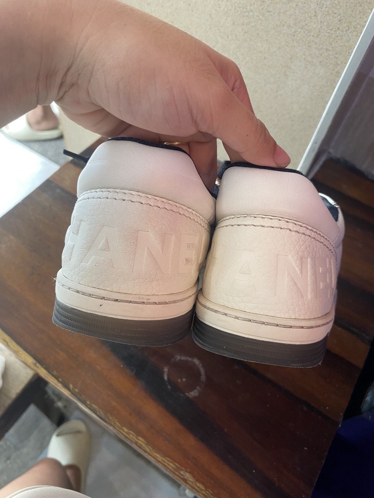 Chanel Chanel Leather Sneakers Size US 7 / IT 37 - 8 Thumbnail