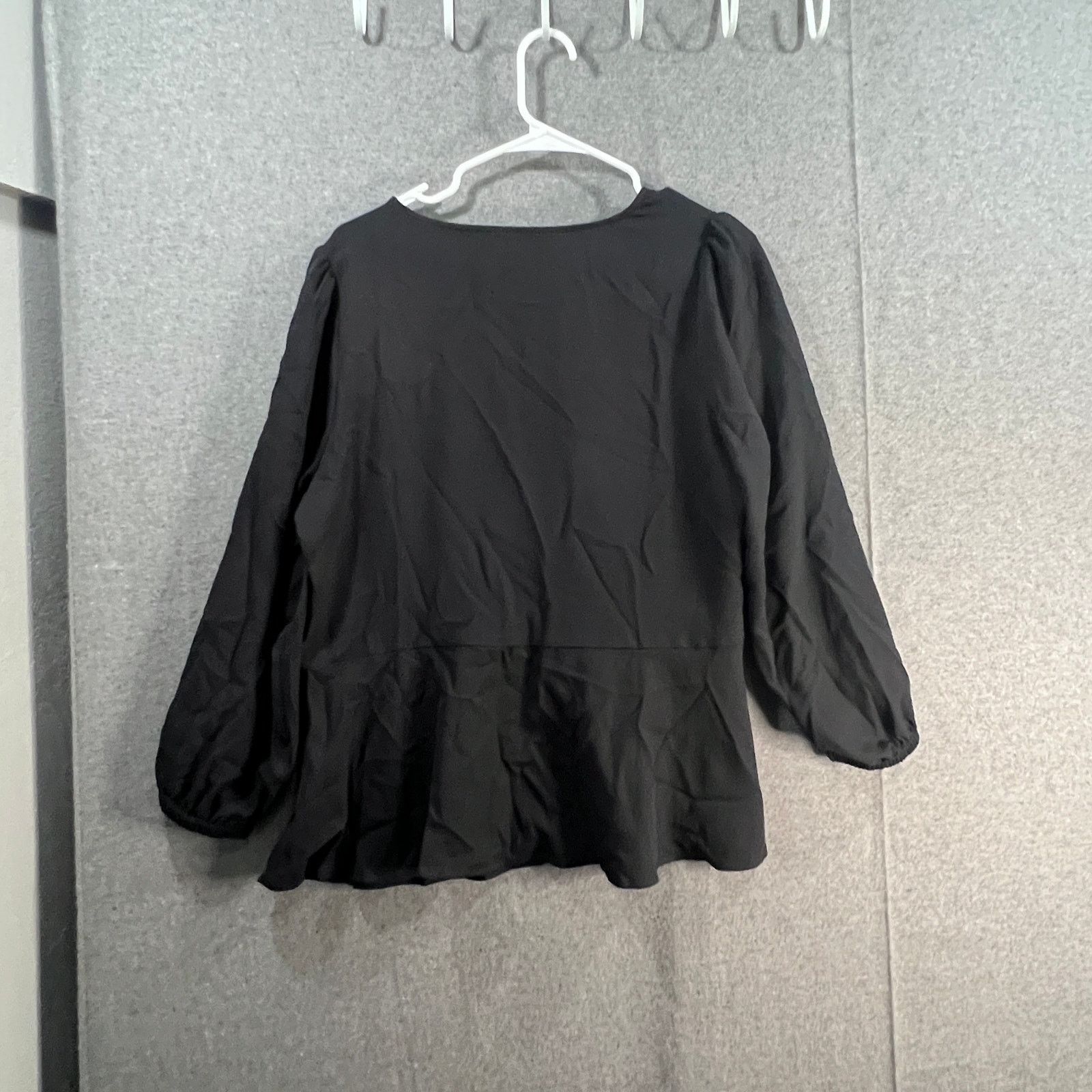 Other Girl With Curves Knit Crepe Peplum Top True Black, Medium Size M / US 6-8 / IT 42-44 - 9 Thumbnail