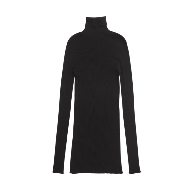 Balenciaga o1mt1gz0924 Seamless Fitted Sweater in Black Size M / US 6-8 / IT 42-44 - 1 Thumbnail