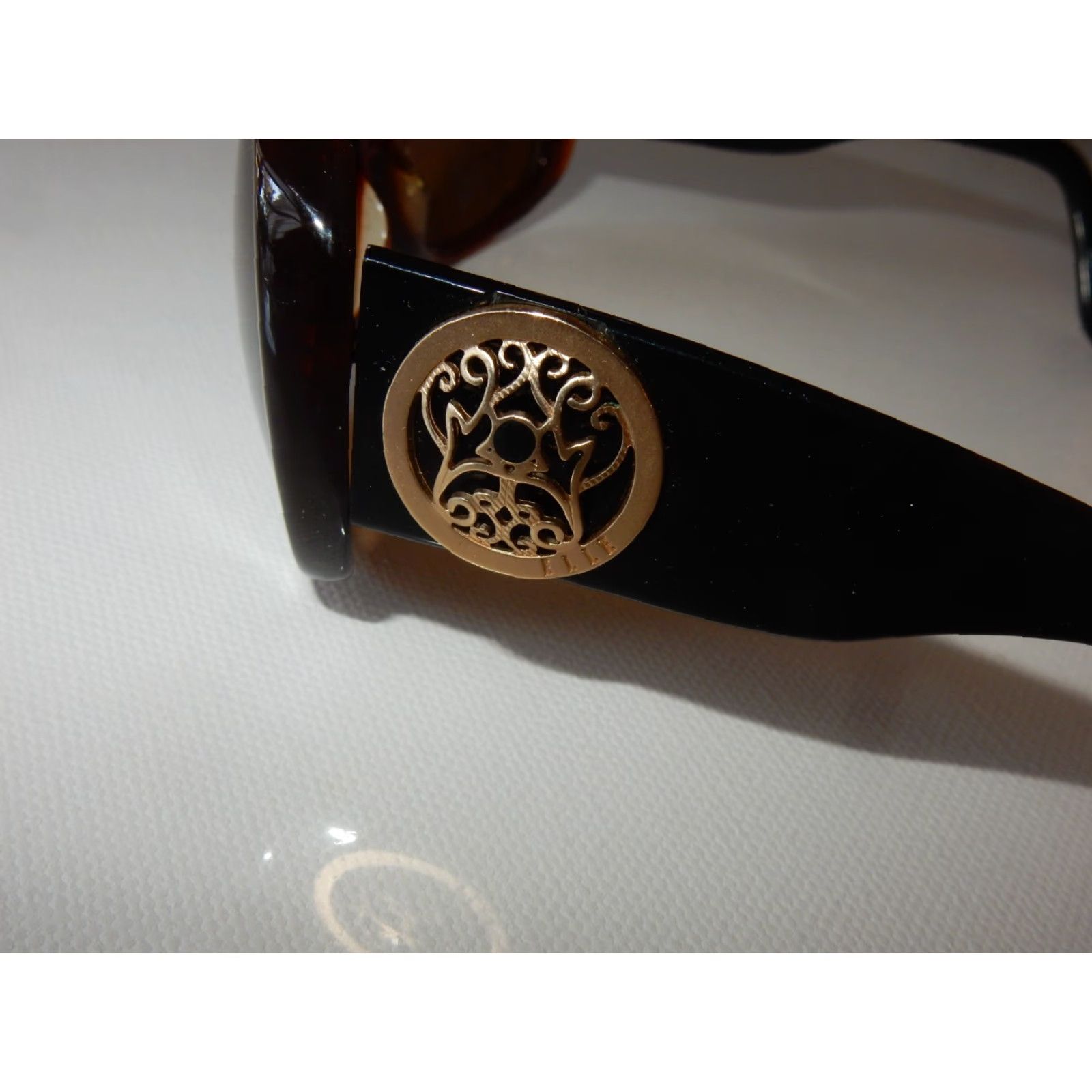 Vintage ELLE Sunglasses FRAMES ONLY 58[]15 130 EL18931 BR Women Sunglasses Brown Frames Size ONE SIZE - 4 Thumbnail