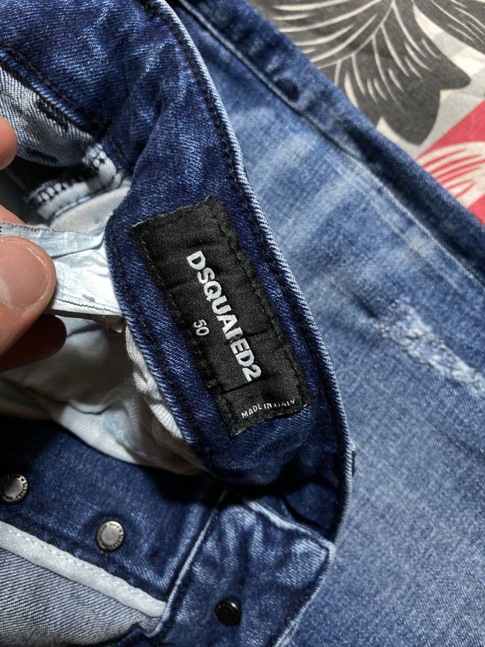 Dsquared2 × Japanese Brand Crazy Crash Dirty Baggy Faded Jean Japan Avant Garde Style Size US 32 / EU 48 - 9 Thumbnail