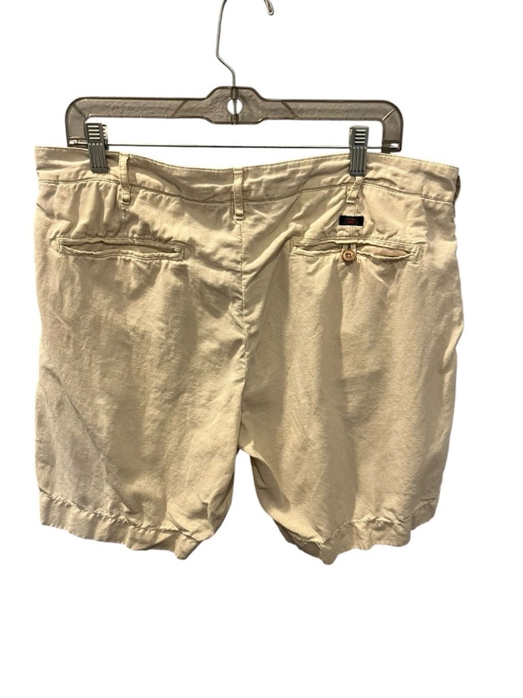 Faherty Faherty Linen Blend Khaki Chino Shorts Men's Size 35 Size US 35 - 4 Thumbnail