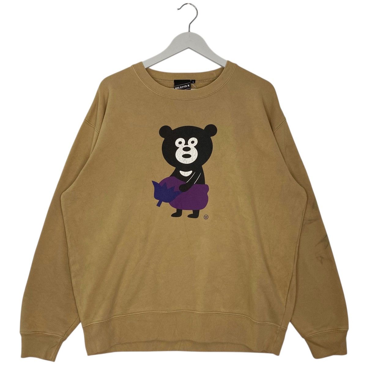Vintage Vintage Beams T Sweatshirt Crewneck Brown Big Logo Size M Size US M / EU 48-50 / 2 - 1 Thumbnail