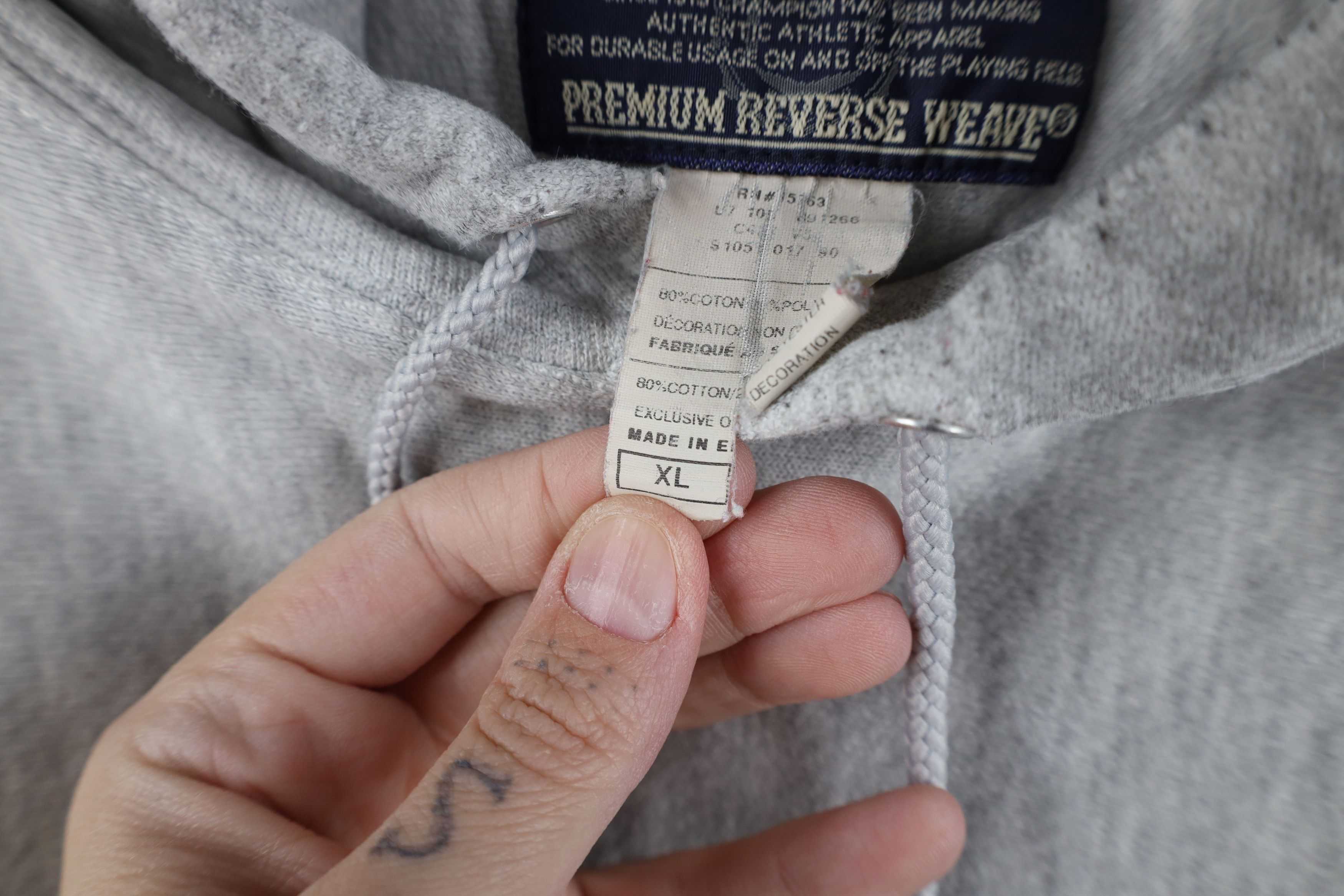 Champion Vintage 90s Champion Reverse Weave Spell Heavyweight Hoodie Size US XL / EU 56 / 4 - 12 Thumbnail