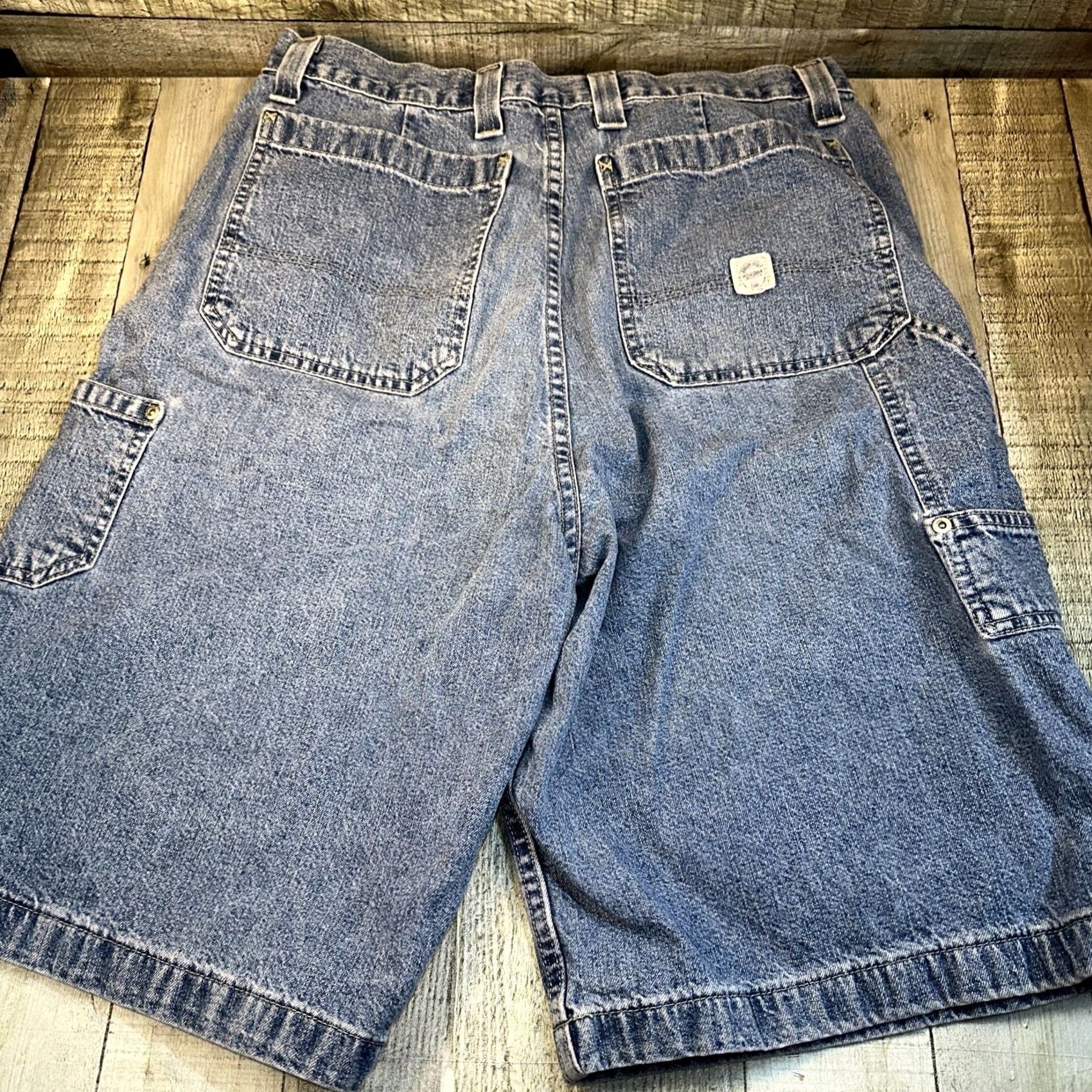 Vintage VINTAGE Arizona Jeans Carpenter Shorts Men 34 Blue 90s Size US 34 / EU 50 - 3 Thumbnail