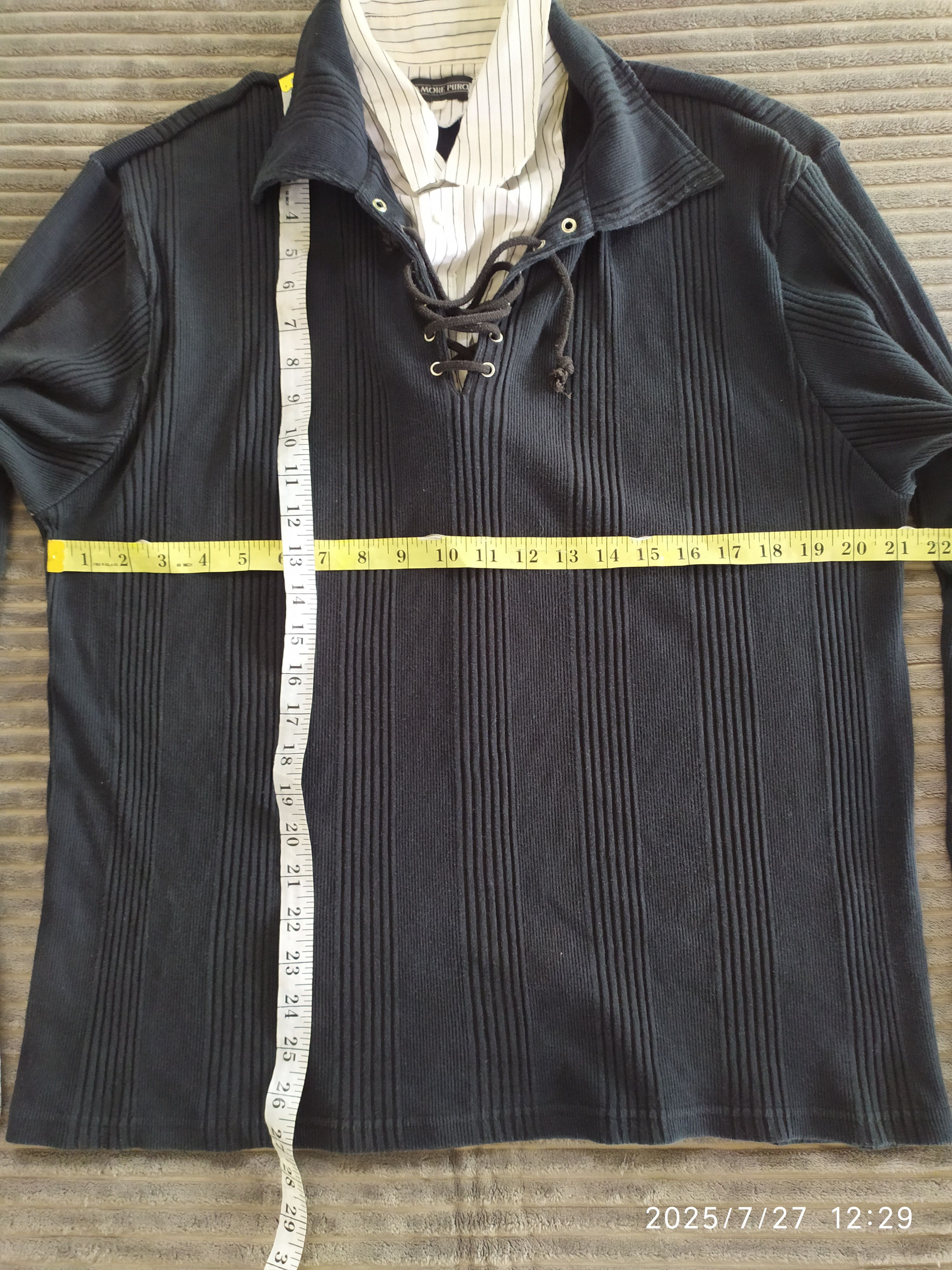 If Six Was Nine Japanese Amore Puro Laces Double Layer Shirt Size US L / EU 52-54 / 3 - 8 Thumbnail