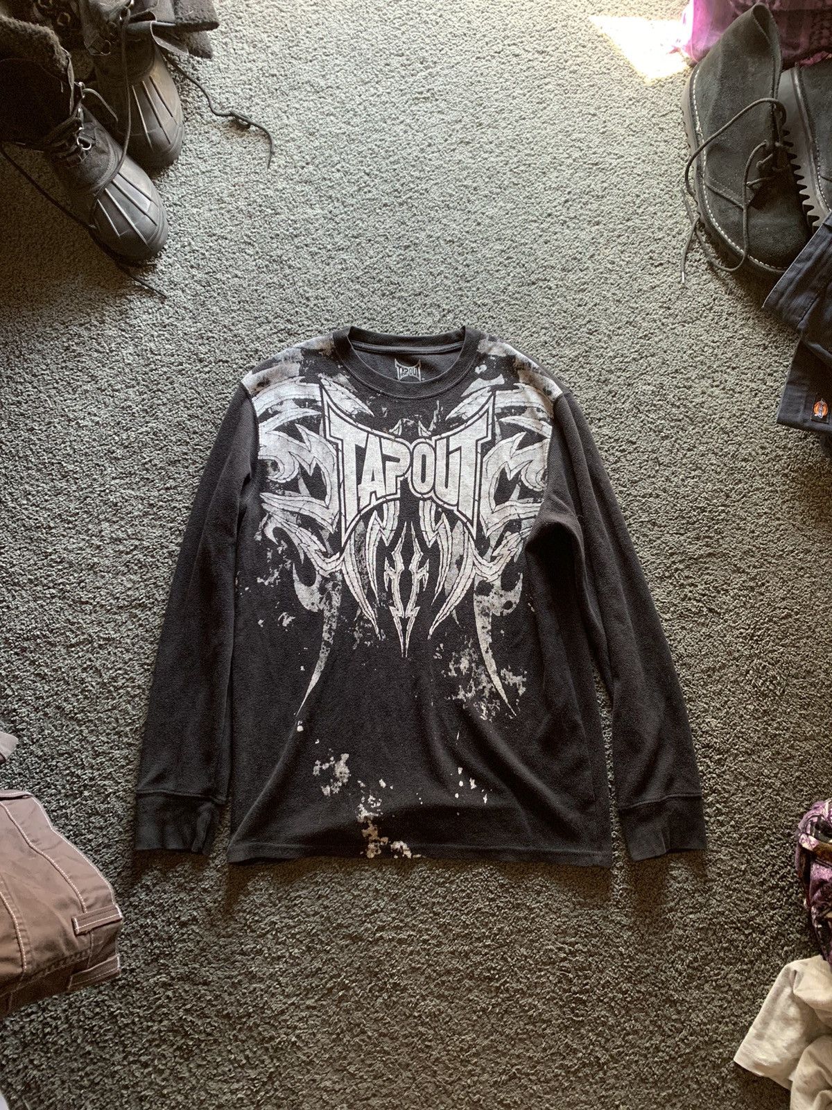 Affliction Y2k Tapout thermal long sleeve | Grailed