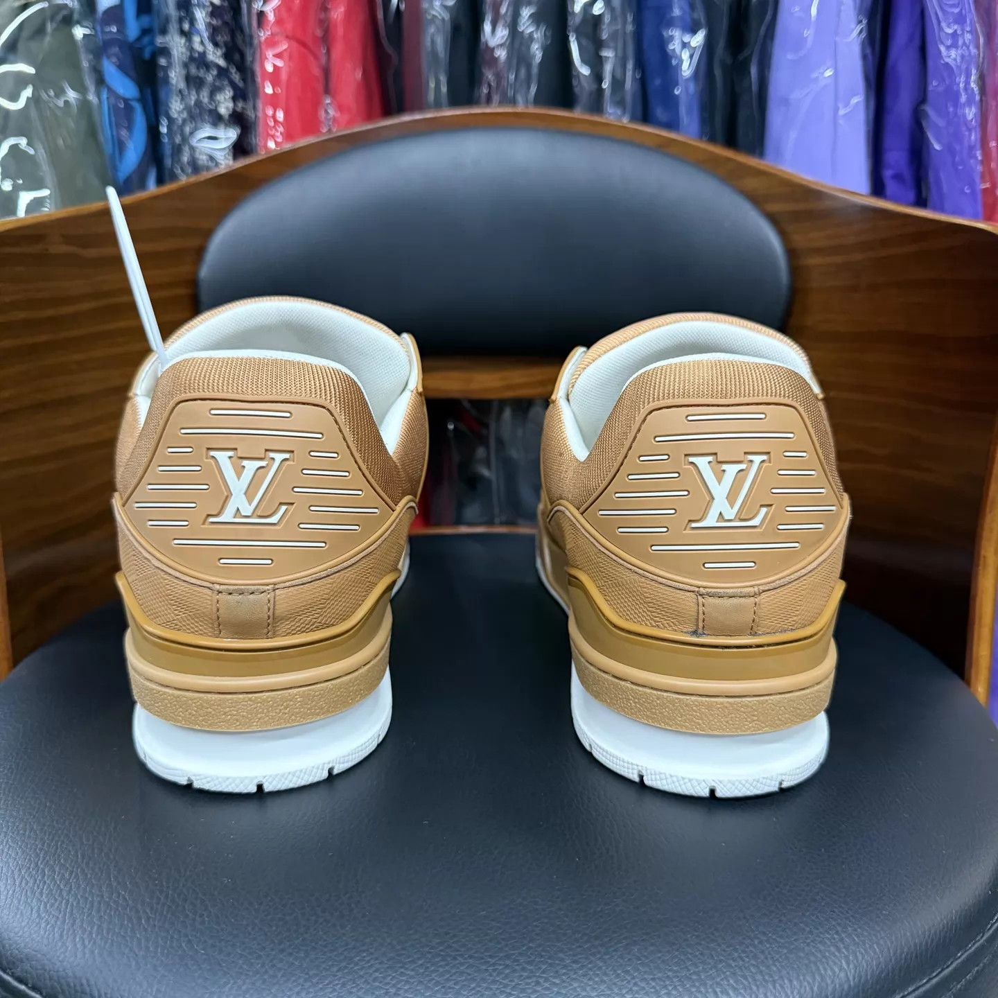 Louis Vuitton LV Trainer Brown Checkerboard 44 (98 New) Size US 11 / EU 44 - 3 Thumbnail