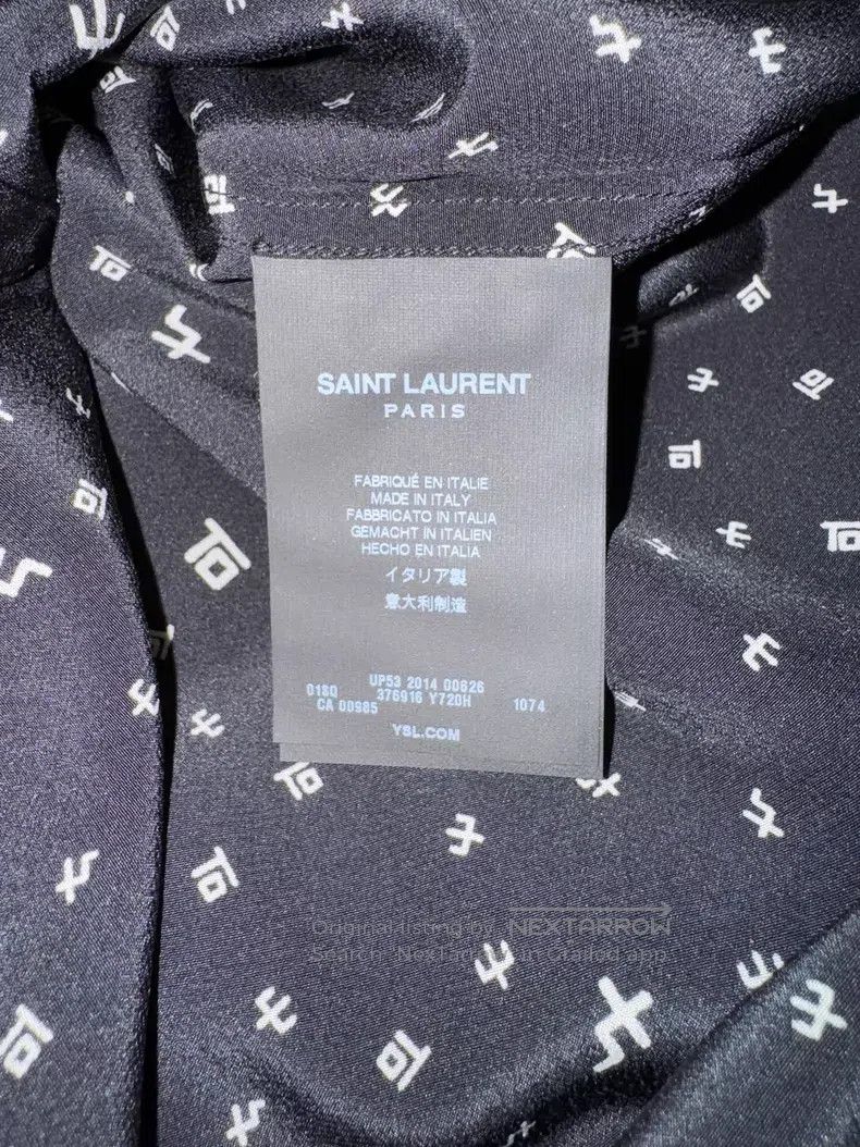 Saint Laurent Paris Saint Laurent Paris size 38 Element Symbol Pure Silk Shirt Size US S / EU 44-46 / 1 - 6 Thumbnail