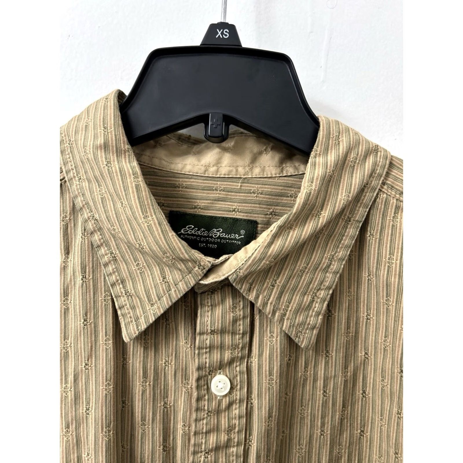 Eddie Bauer Eddie Bauer Shirt Mens XL Brown Striped Pocket Button Down Long Sleeve Size US XL / EU 56 / 4 - 5 Thumbnail