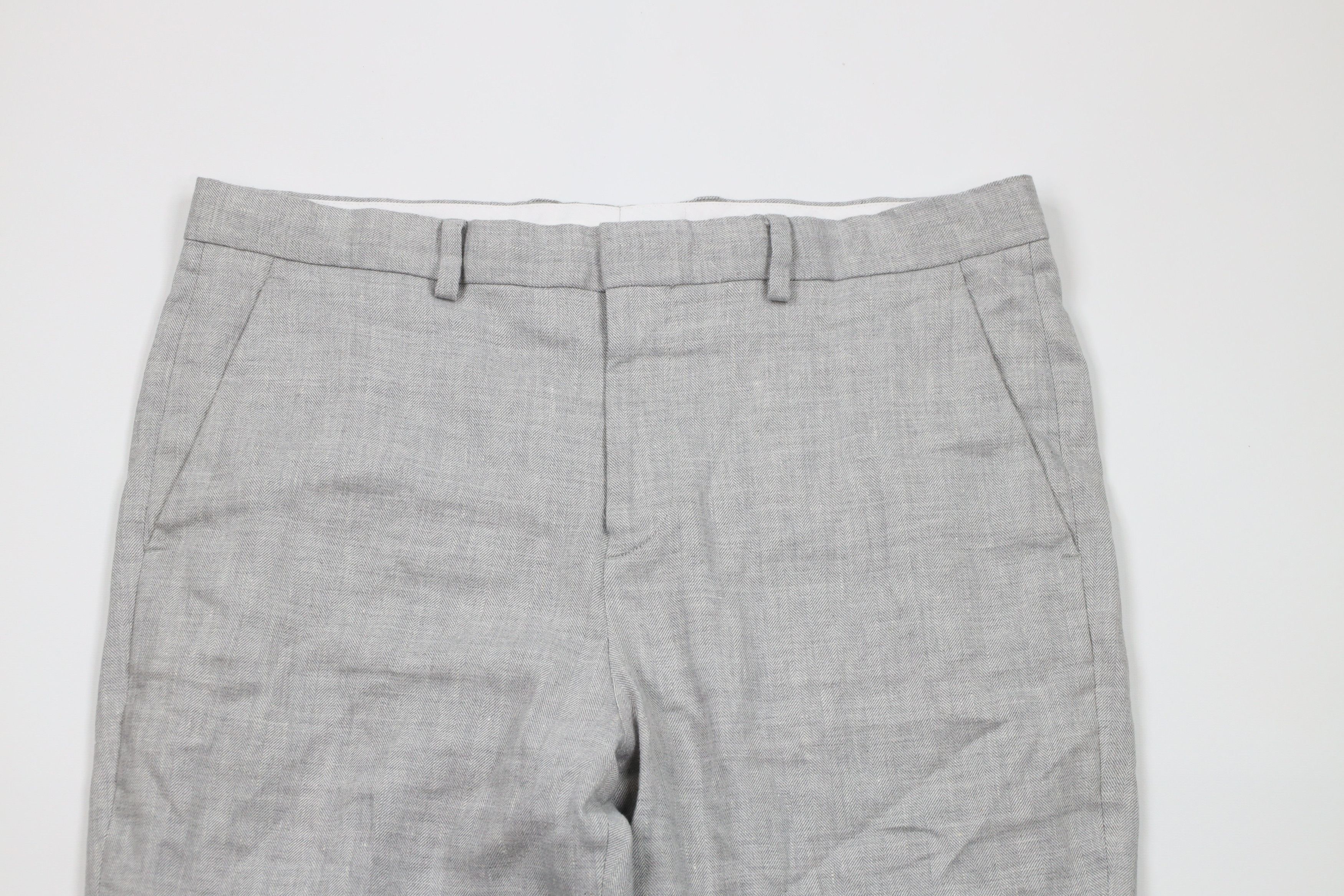 Express × Vintage Express Linen Blend Chinos Chino Pants Trousers Gray Size US 33 - 2 Thumbnail