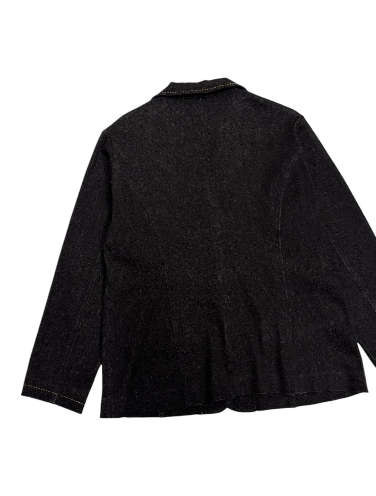 If Six Was Nine × Japanese Brand × Le Grande Bleu (L.G.B.) RARE❤️‍🔥TOKYO NUDY BEAUTY BLACK DENIM BLAZER JACKET 3 BUTTON Size US M / EU 48-50 / 2 - 7 Thumbnail
