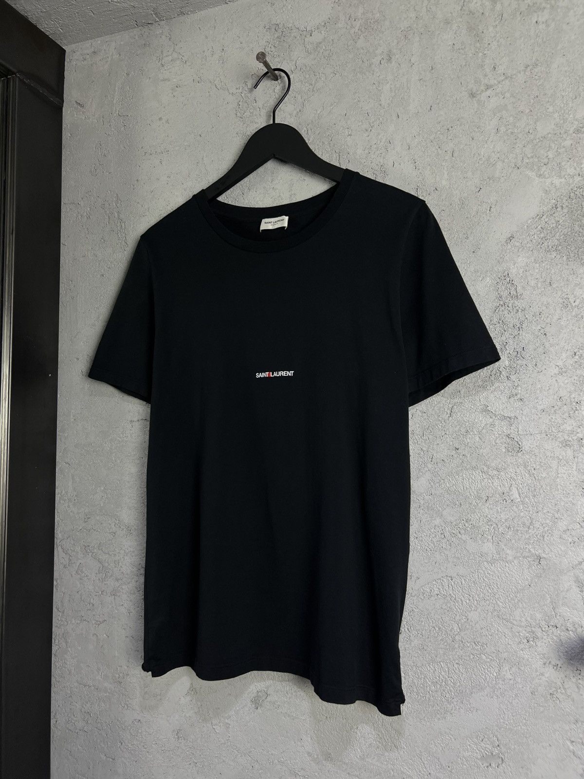 Saint Laurent Paris Saint Laurent black logo-print t-shirt L Size L / US 10 / IT 46 - 3 Thumbnail