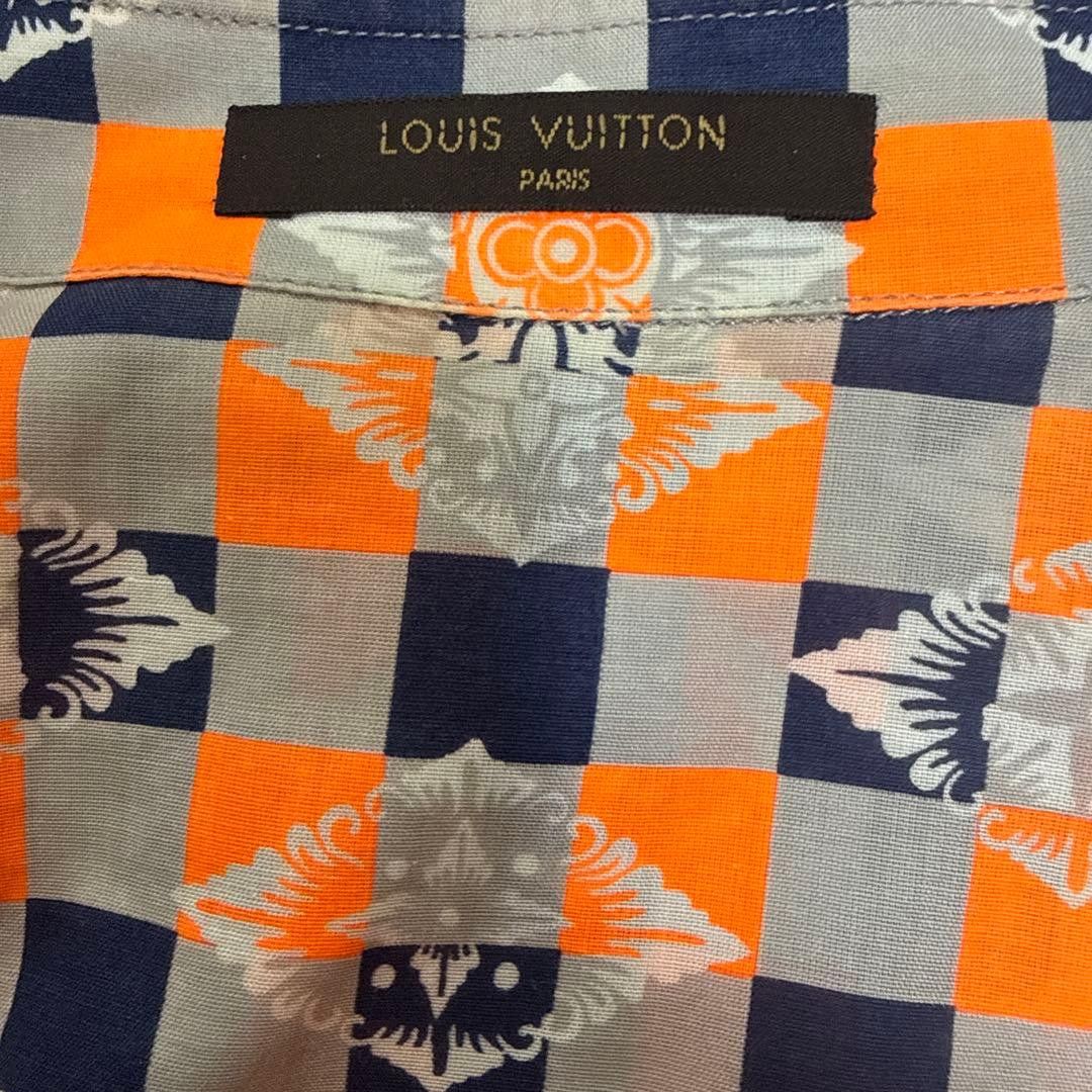 Louis Vuitton Louis Vuitton Neon Orange Monogram Short Sleeve Shirt Size US XXL / EU 58 / 5 - 3 Thumbnail