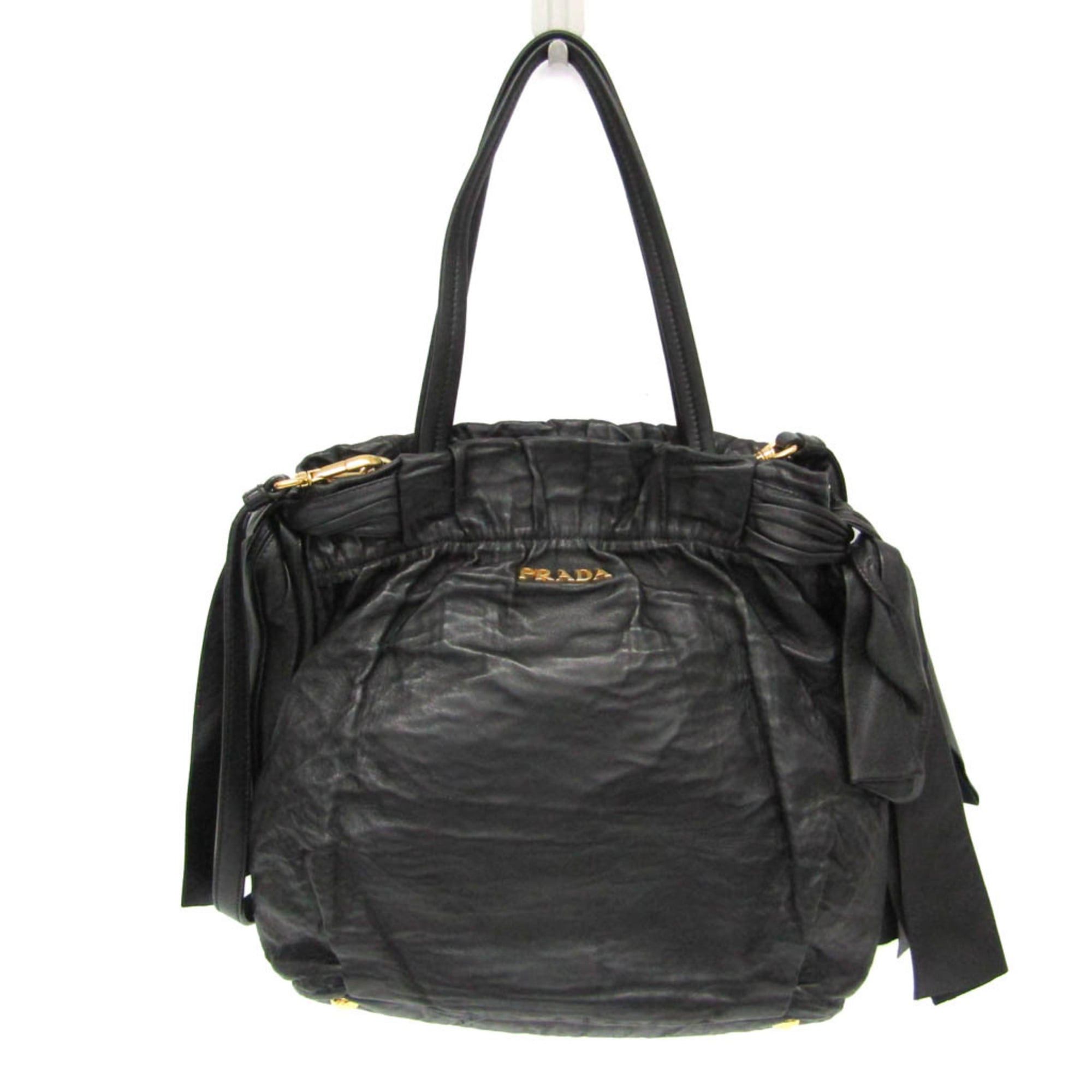 Prada Prada Side Bow BN1760 Women's Nappa Leather Handbag,Shoulder Bag Black,Nero Size ONE SIZE - 1 Thumbnail