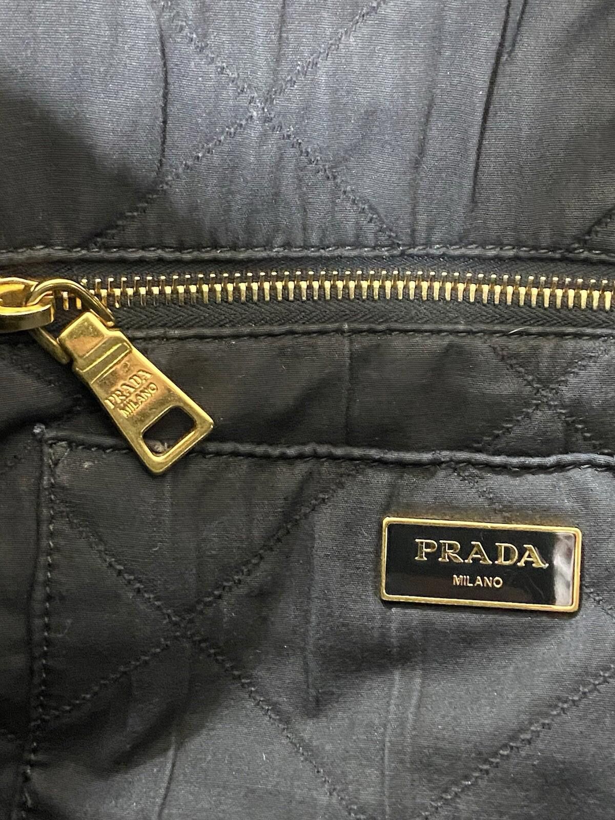 Prada Prada Canapa faded navy quilted 2way tote handbag with strap Size ONE SIZE - 10 Thumbnail