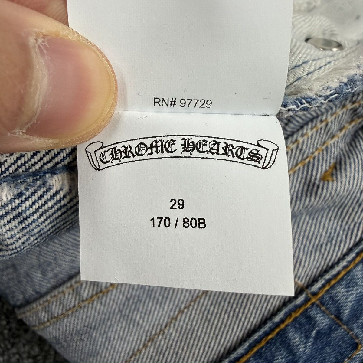 Chrome Hearts Chrome Hearts Levi‘s Denim Pants Snow Camouflage Cross Patch Size US 29 - 9 Thumbnail