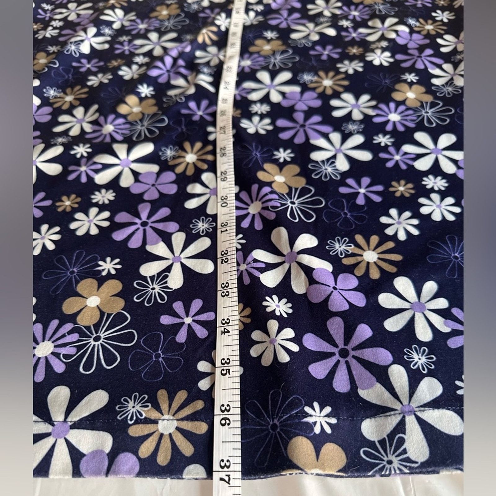 Express Express Purple Flower Pattern Skirt L Size 34" / US 12 / IT 48 - 2 Thumbnail