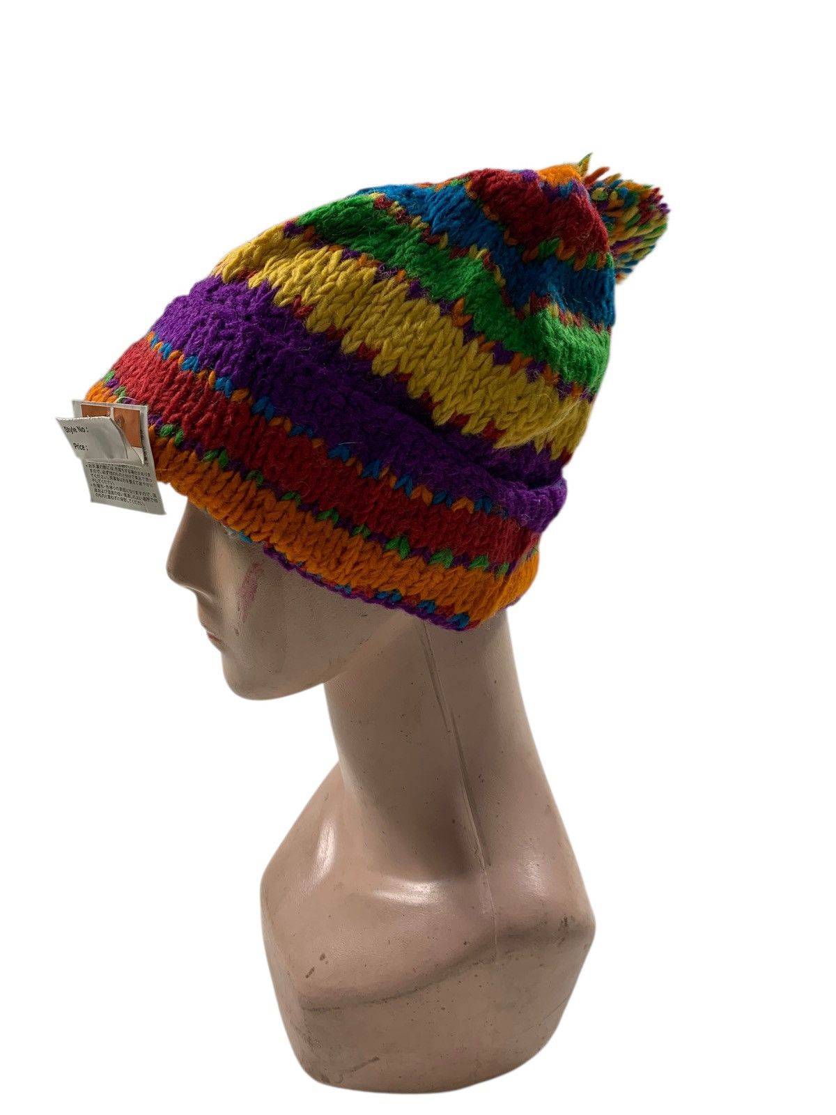 Japanese Brand Crochet knitted beanie hats rare Size ONE SIZE - 2 Thumbnail