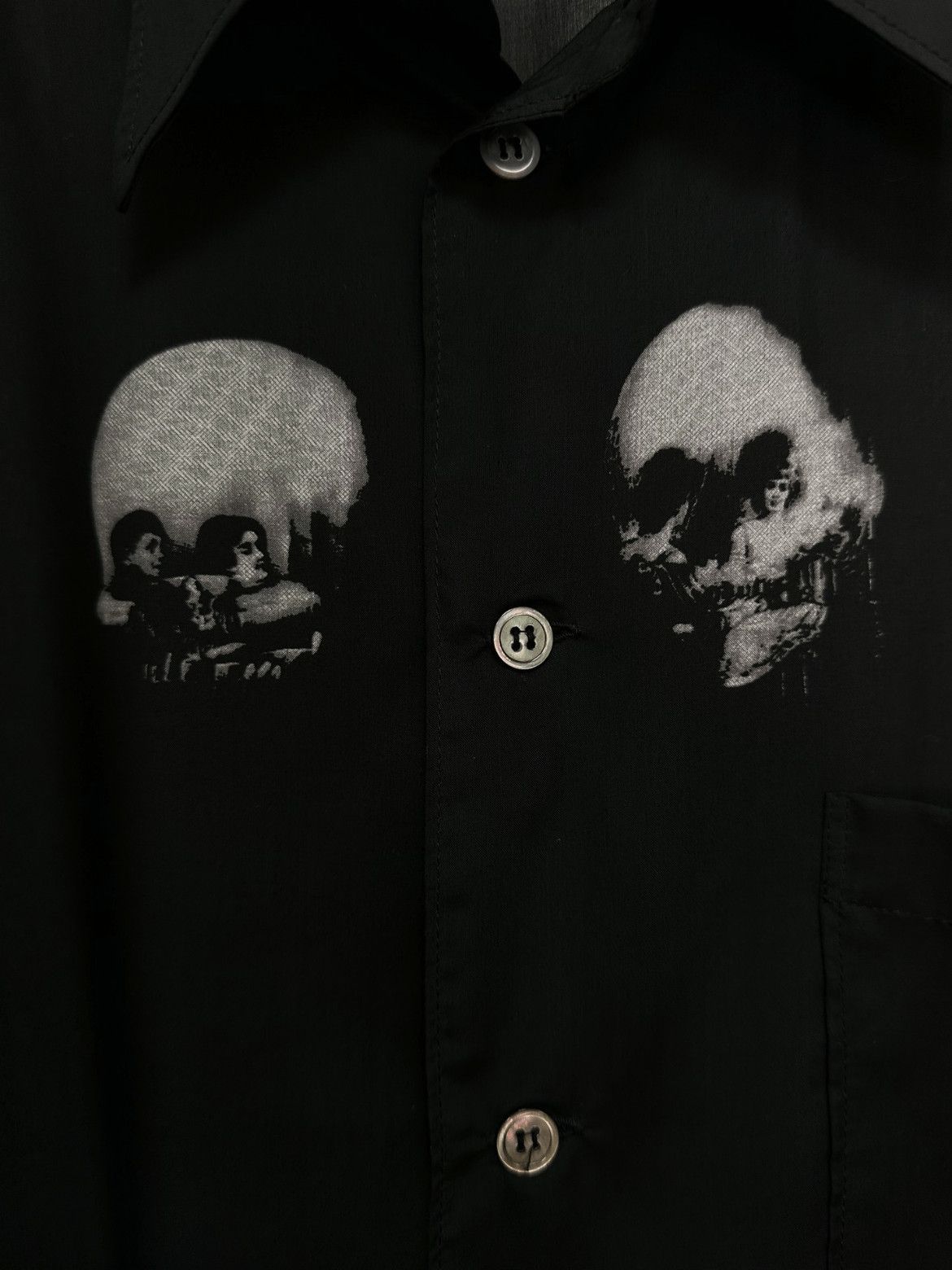 Yohji Yamamoto Yohji Yamamoto Pour Homme 94AW Painting & Skull Shirt Size US M / EU 48-50 / 2 - 6 Thumbnail