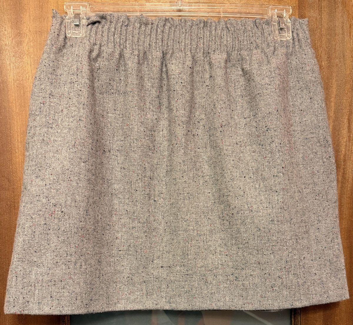J.Crew J.Crew Grey Wool Sidewalk Elastic Waist ALine Mini Skirt Size 30" / US 8 / IT 44 - 7 Thumbnail