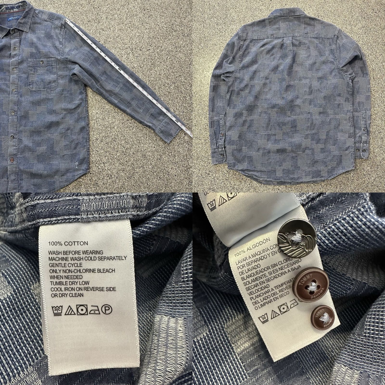Tommy Bahama Tommy Bahama Shirt Mens L Paradise Patchwork Tortola Long Sleeve Button-Up Blue Size US L / EU 52-54 / 3 - 8 Thumbnail