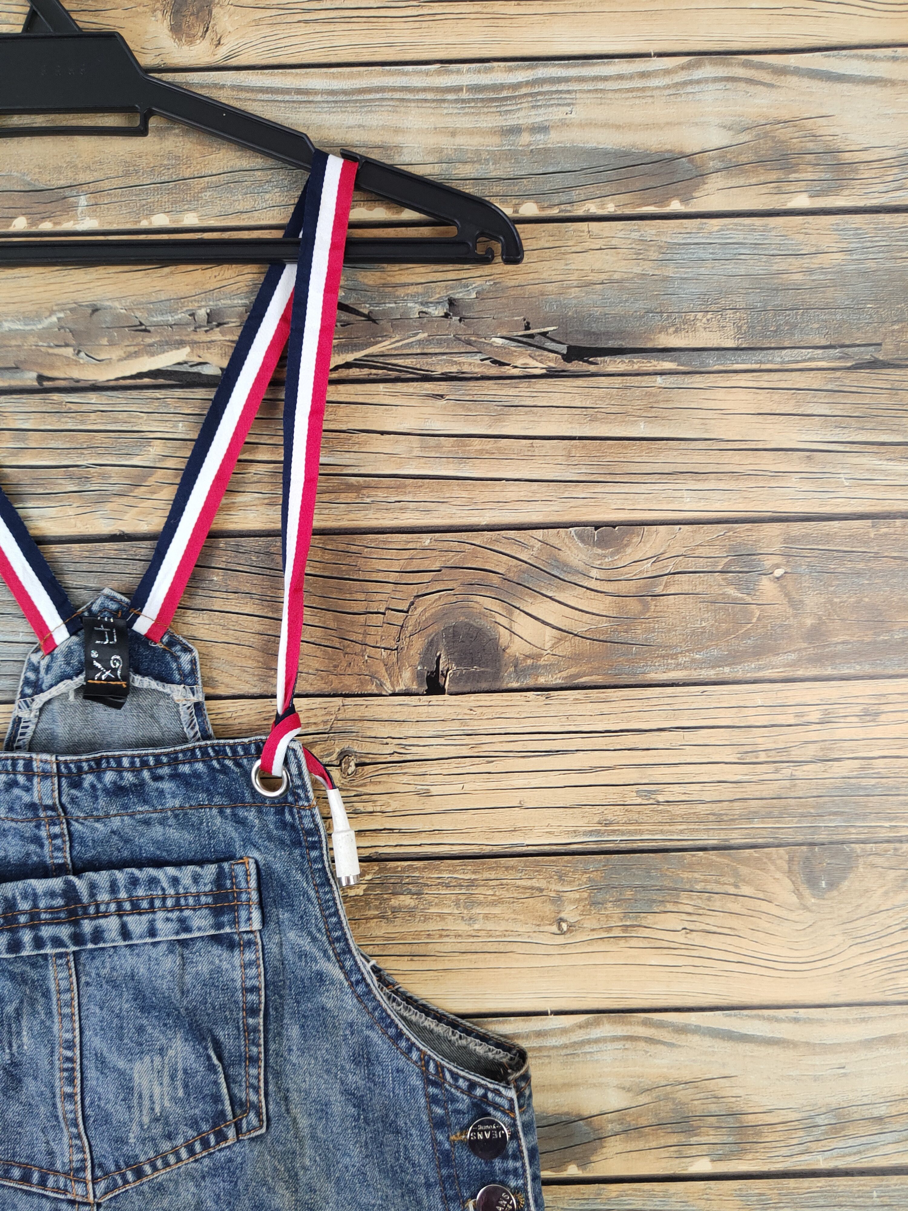 Japanese Brand × Vintage Avant Garde Fashion by Japan Brand Blue Denim Skirt Jumpsuit Size 31" - 4 Thumbnail