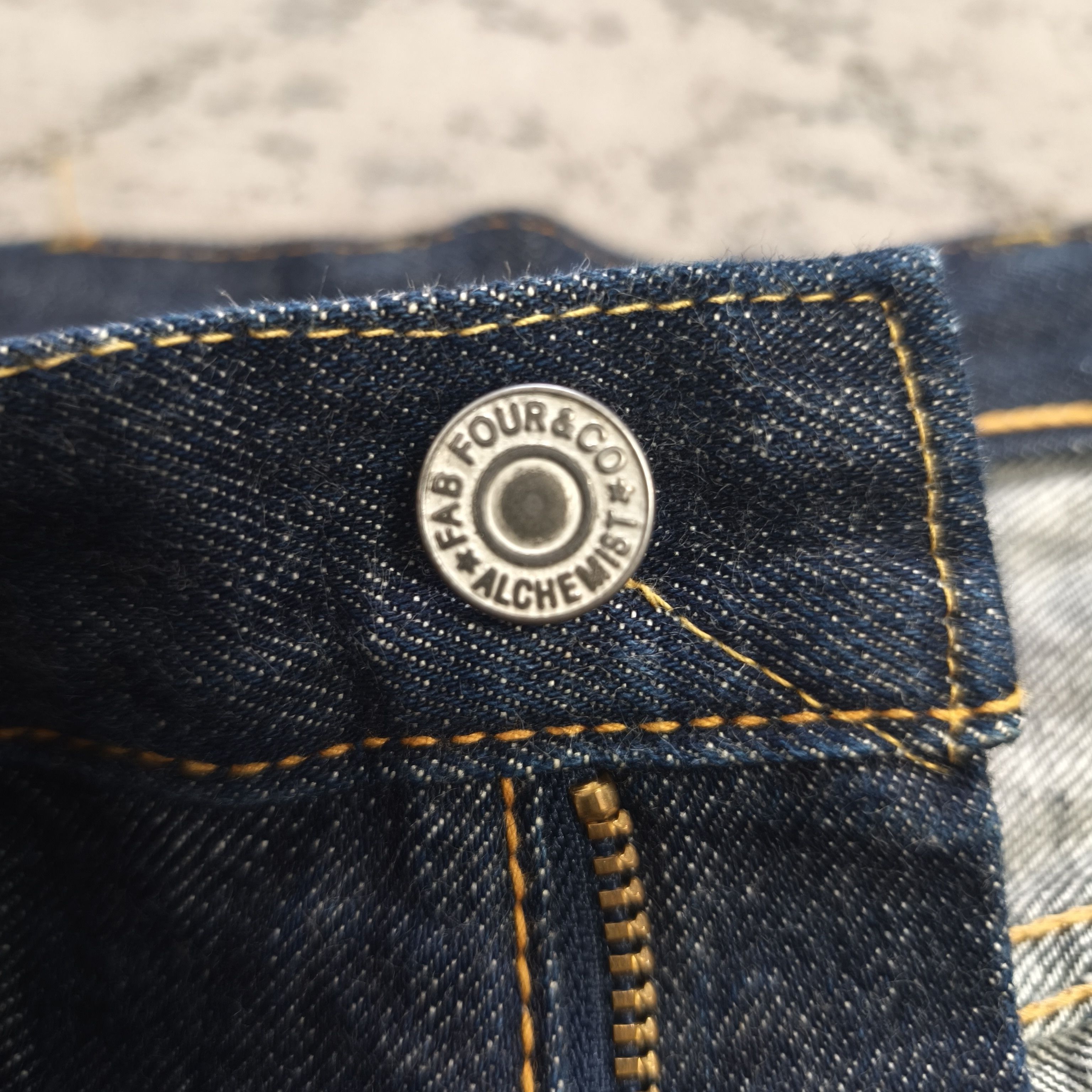 If Six Was Nine × Japanese Brand 🔥 FLARE 🔥 Alchemist Fab Four & Co Skull Denim Size US 32 / EU 48 - 13 Thumbnail