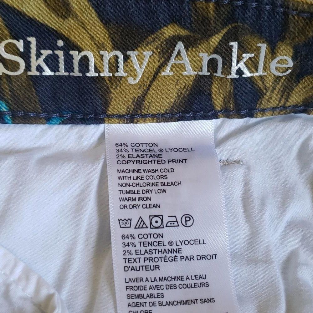 Tommy Bahama CT1478 Tommy Bahama Colorful Jungle Design Skinny Ankle Jean Size 30" / US 8 / IT 44 - 4 Thumbnail